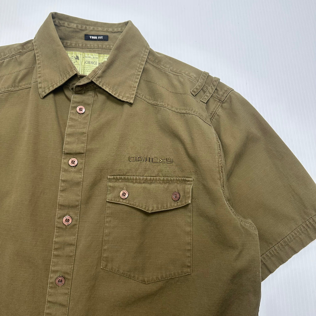 Oakley Ripstop Science And Art Short Sleeve Button Up M
