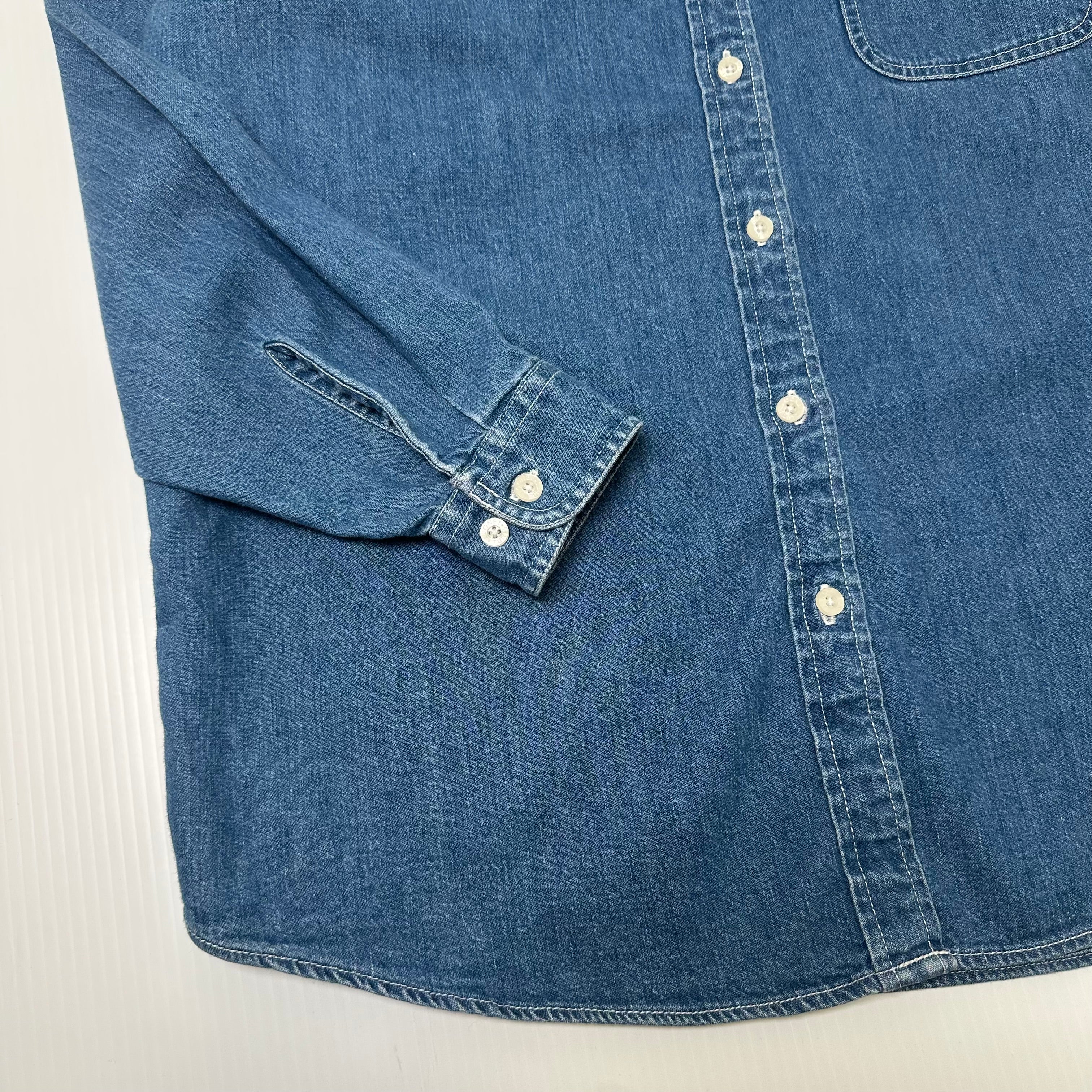Vintage Warner Bros. Roller Coaster Characters Denim Shirt S