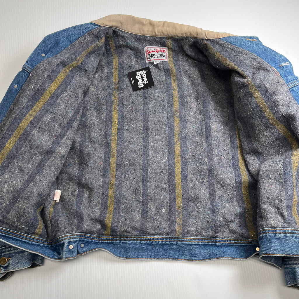 Vintage Lee Stormrider Blanket Lined Denim Jacket XL