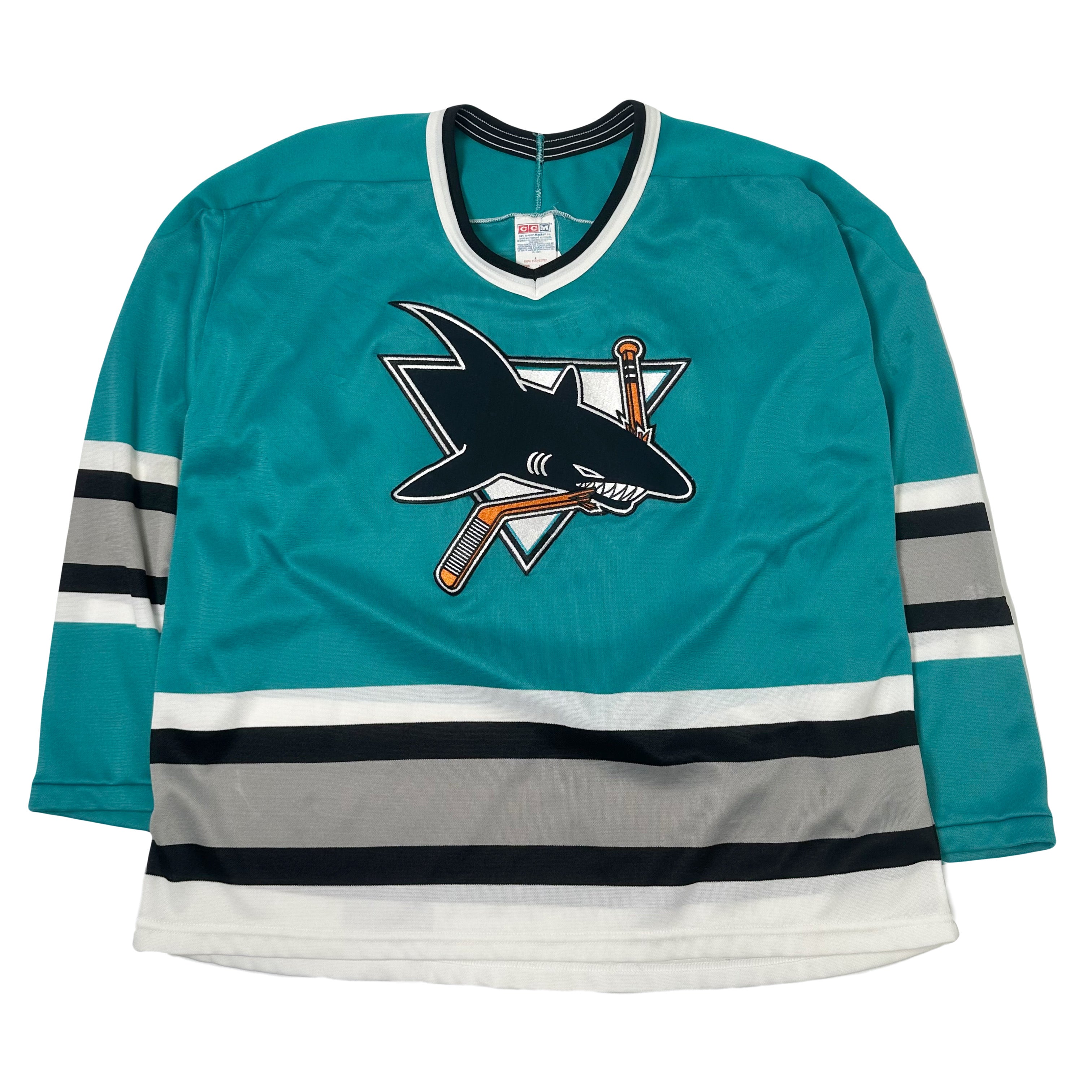 Vintage CCM San Jose Sharks NHL Hockey Jersey XL
