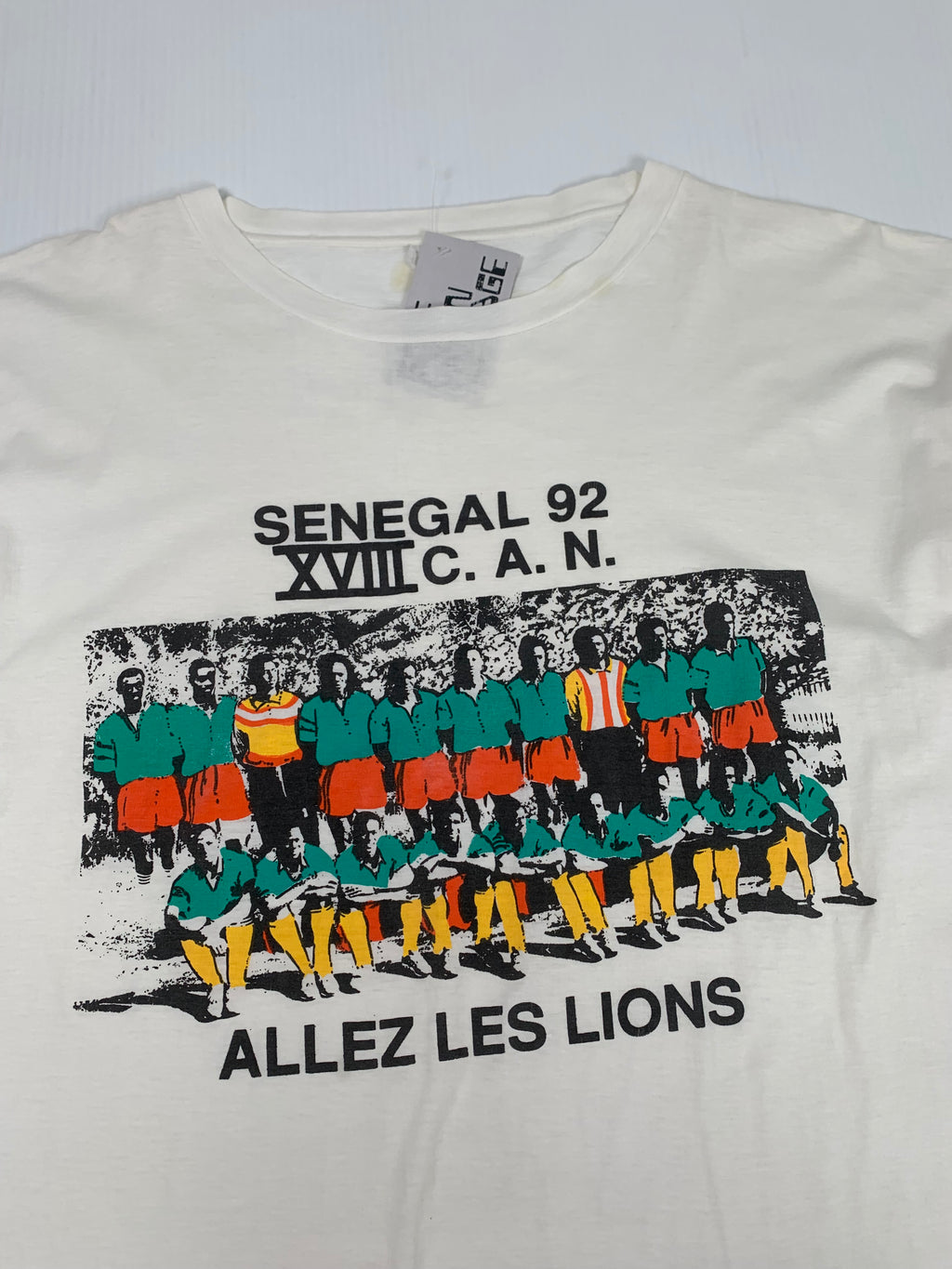 1992 Senegal Allez Les Lions Team Photo Tee XL