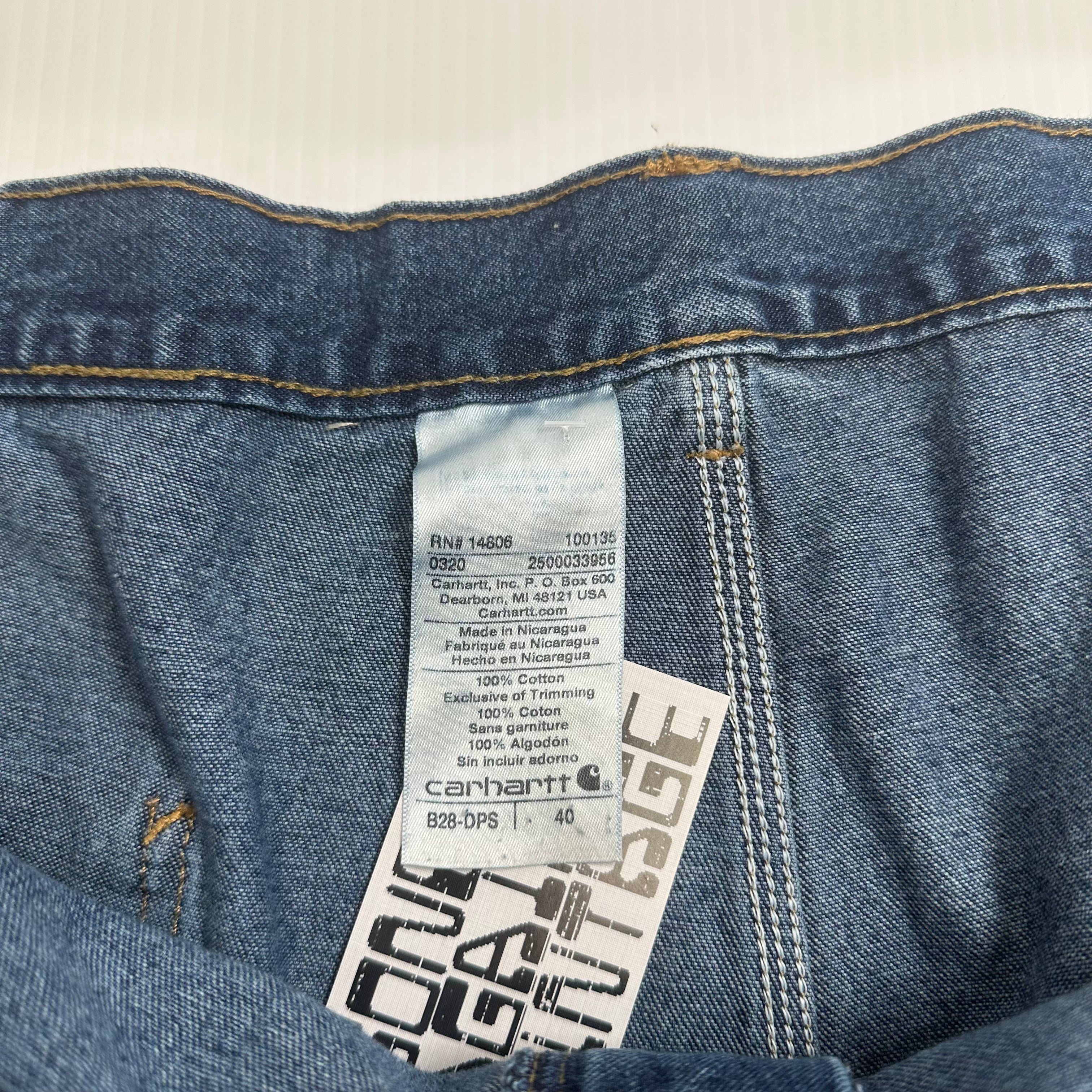 Vintage Carhartt Carpenter Denim Shorts 40