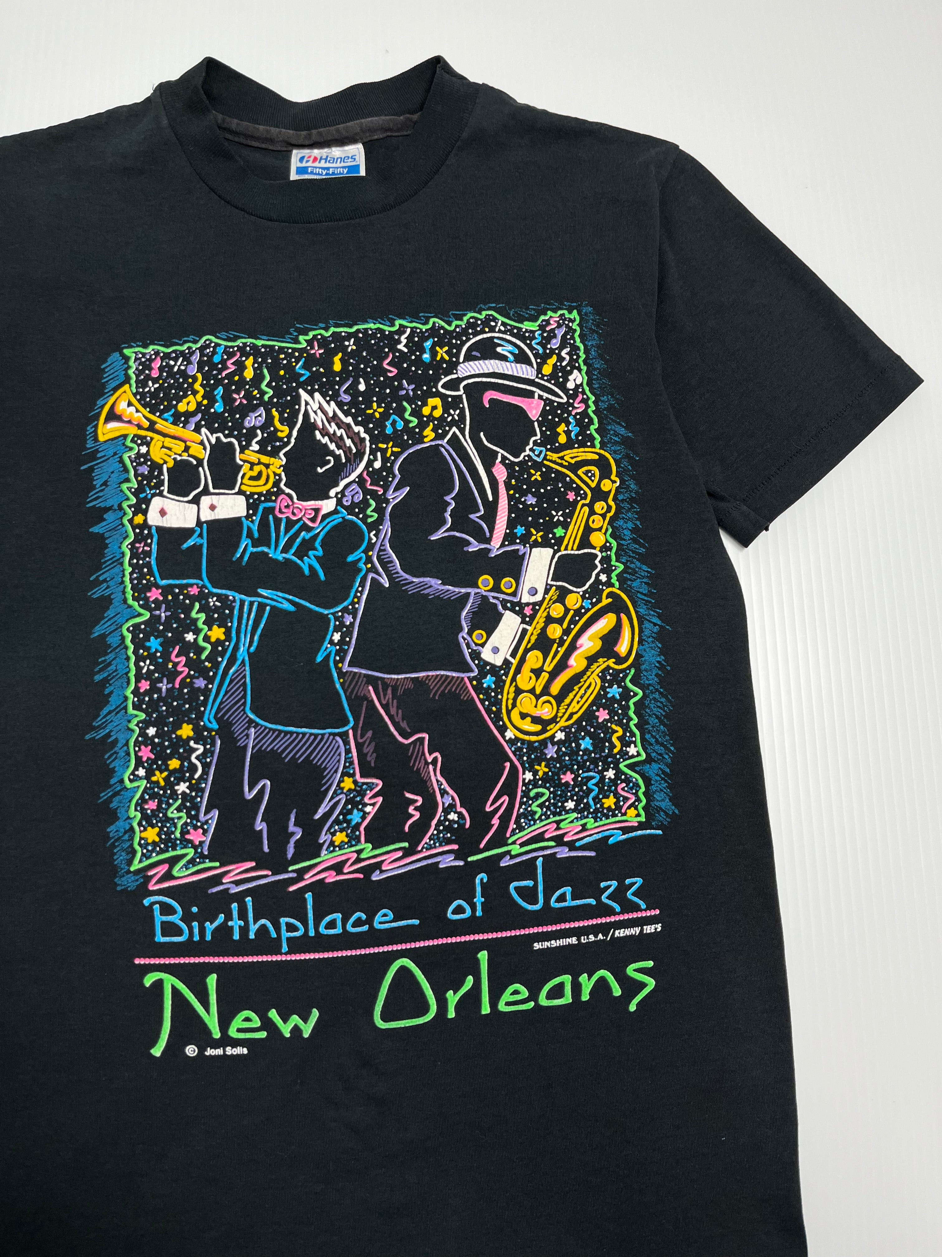 90s Birthplace of Jazz New Orleans Graphic Tee S