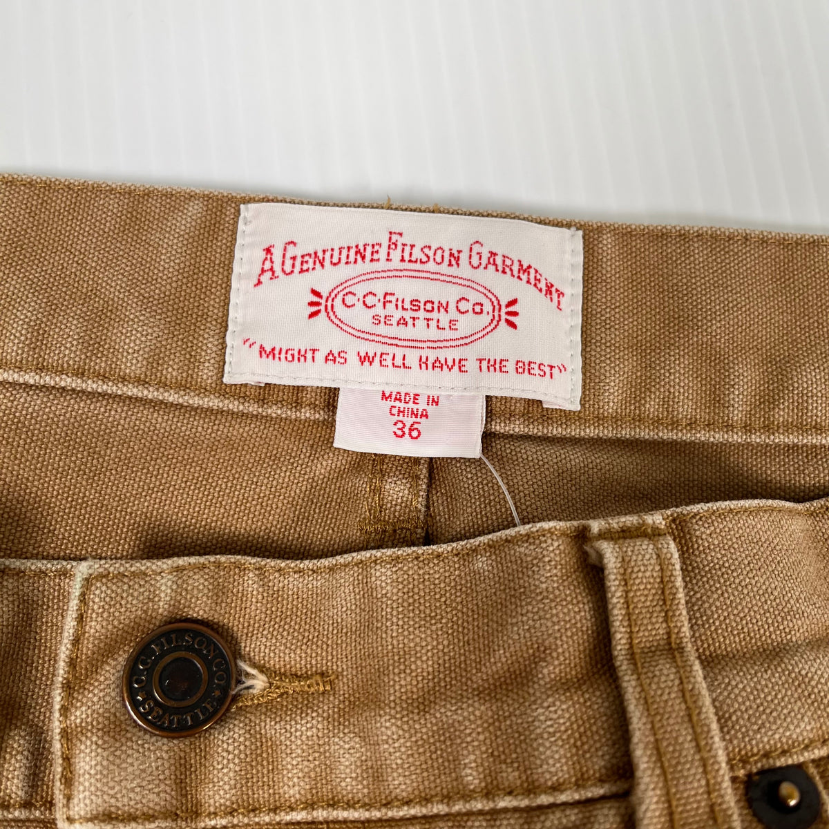 Vintage Filson Garment Denim Pants 36
