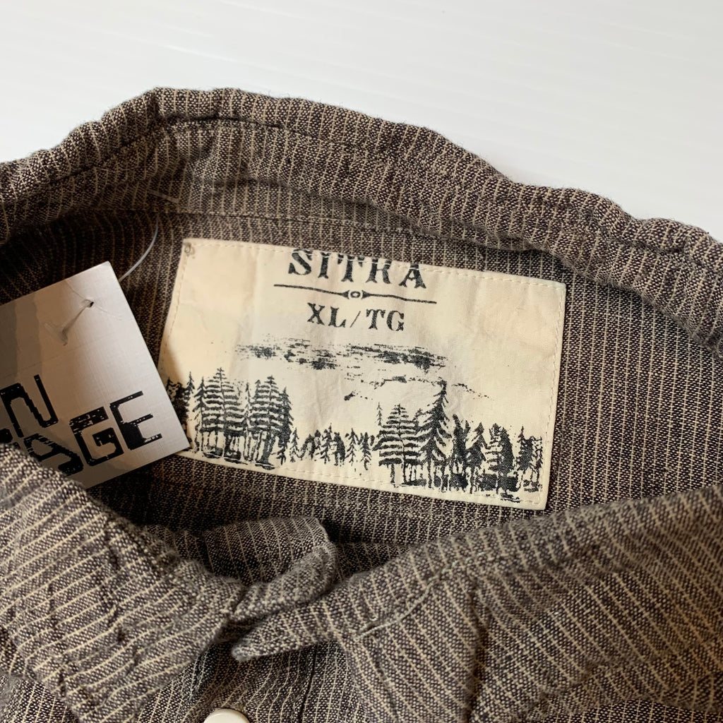 Sitka Pinstripe 1/4 Button Henley Shirt XL