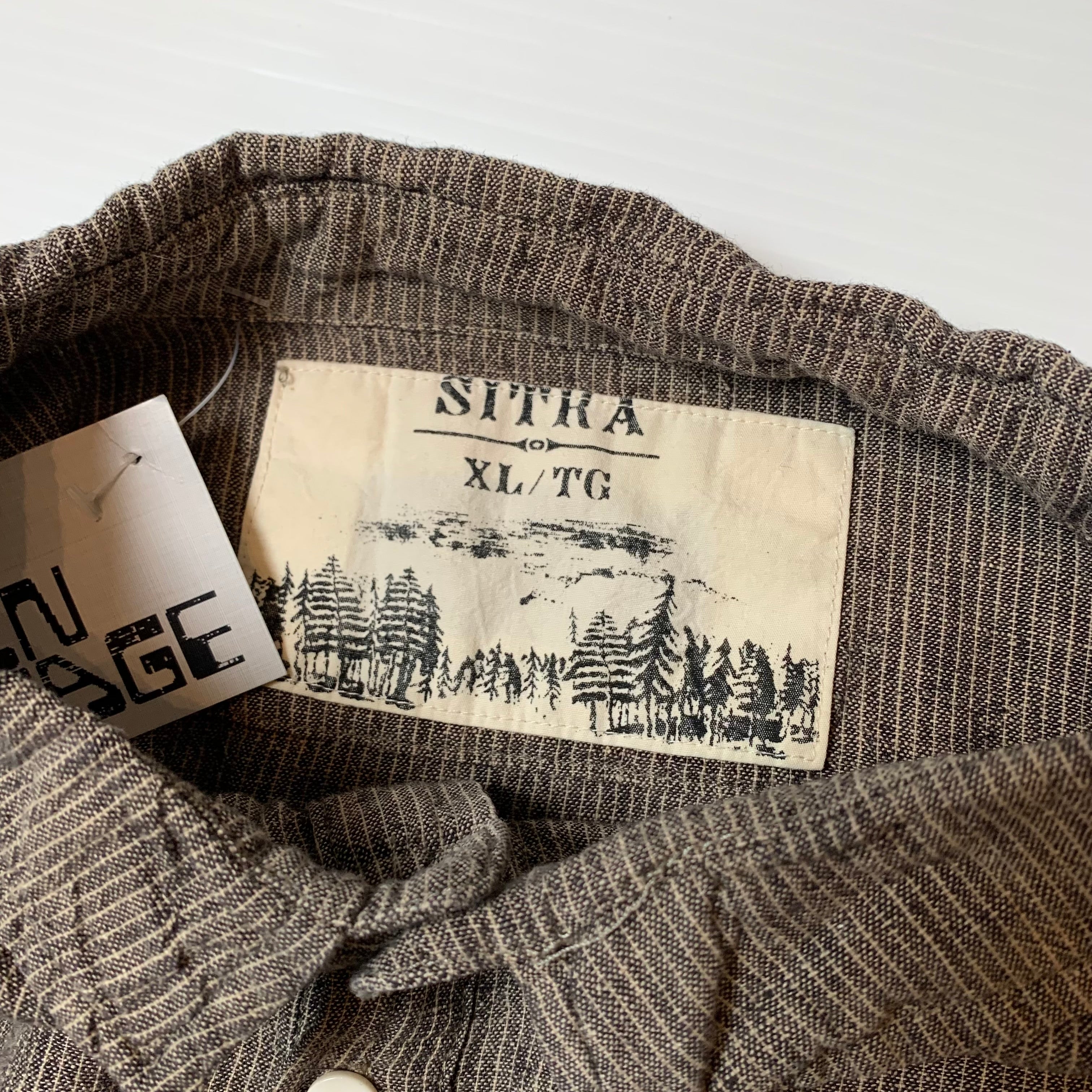 Sitka Pinstripe 1/4 Button Henley Shirt XL