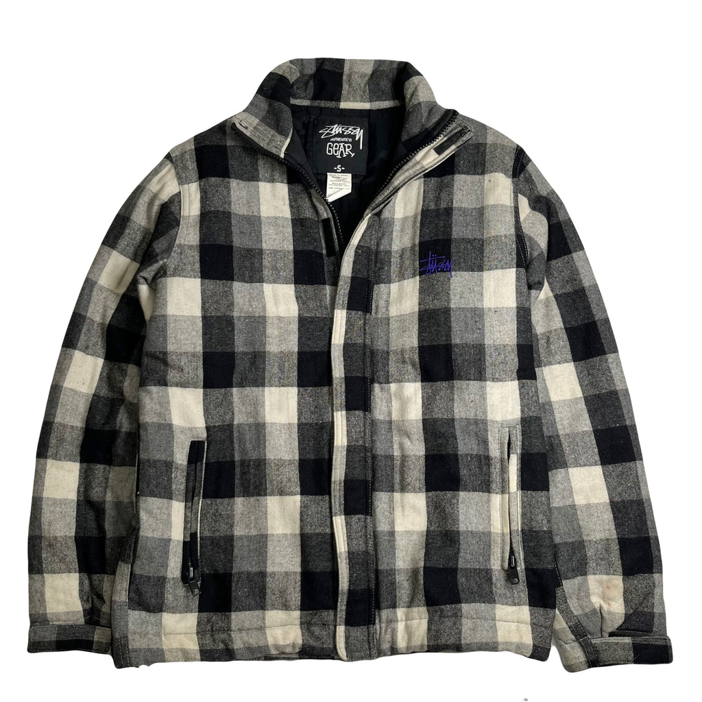 Stussy Gear Plaid Wool Blend Jacket S