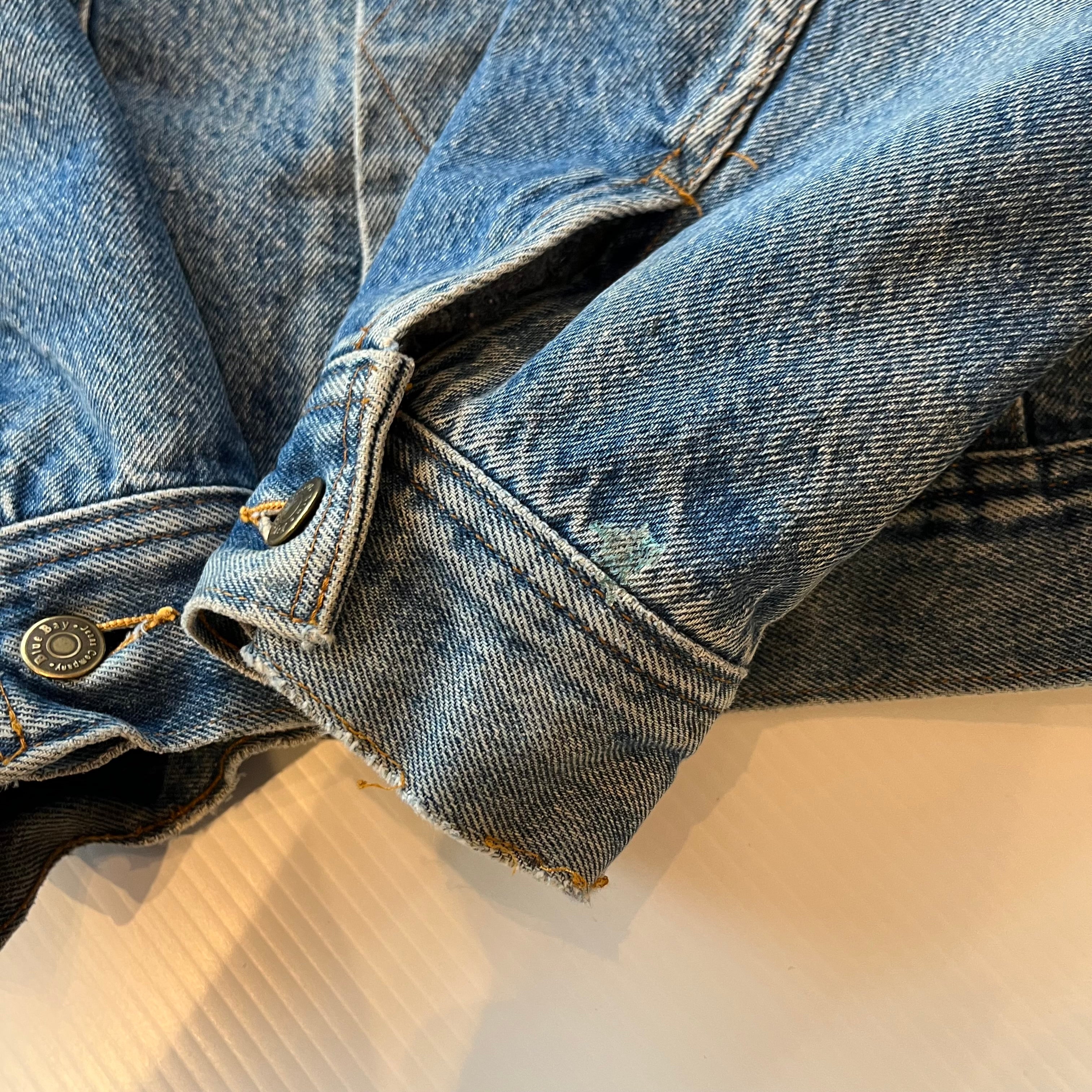 Vintage Blue Bay Blanket Lined Denim Jacket L