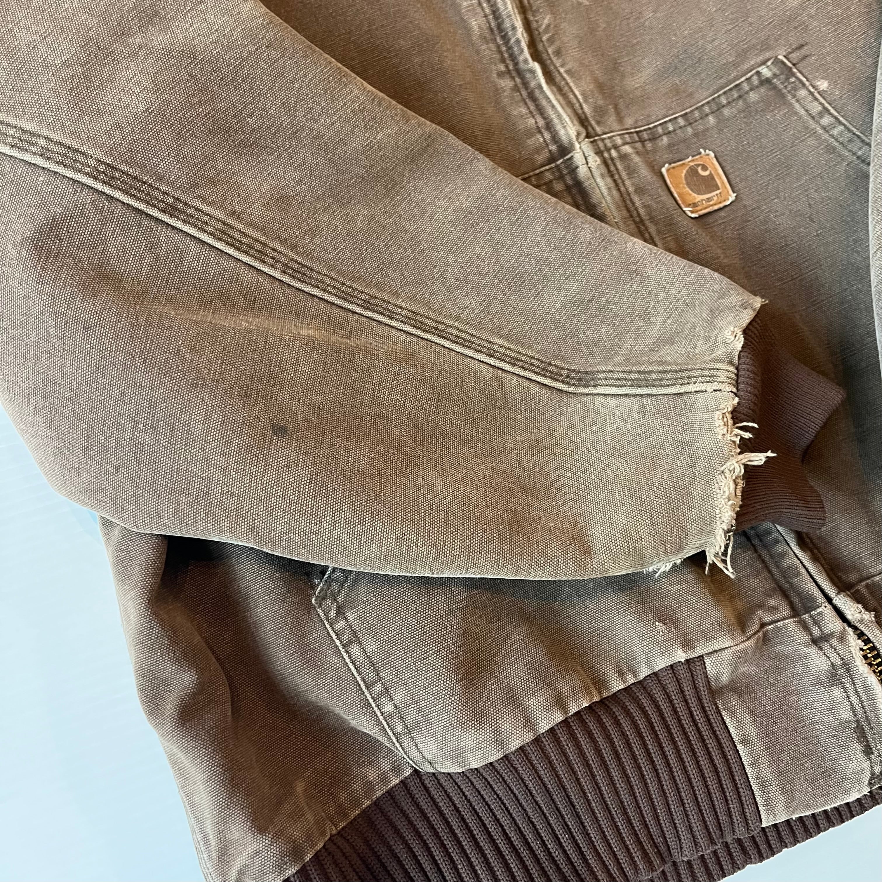 Vintage Carhartt Faded Hooded Zip Jacket XL