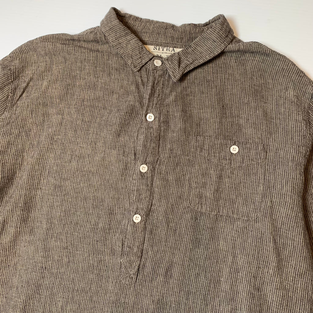 Sitka Pinstripe 1/4 Button Henley Shirt XL