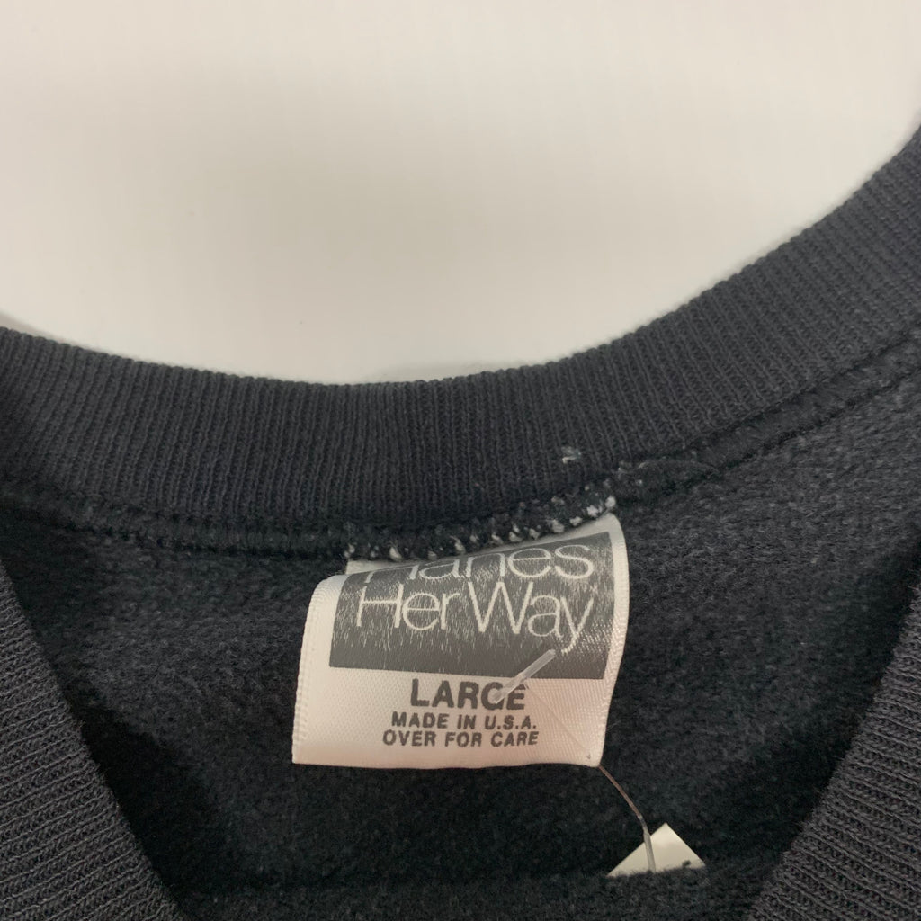Vintage Hanes Her Way Black Crewneck L