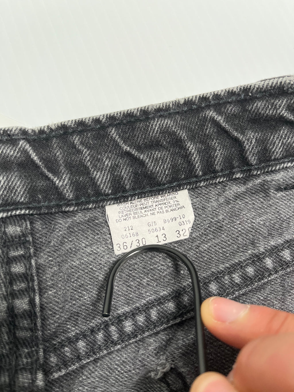 Vintage Levi's 634 Orange Tab Black Denim 34
