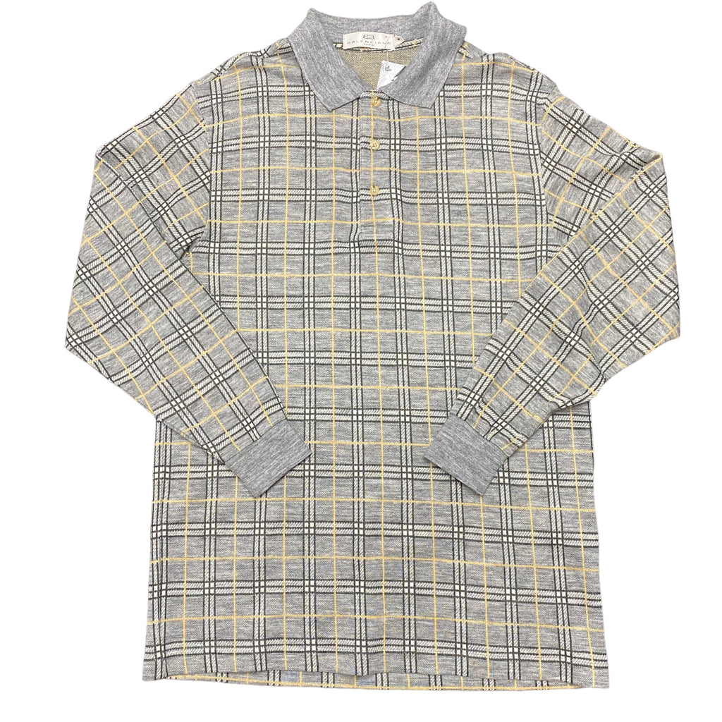 Balenciaga Plaid Collared Sweater XL