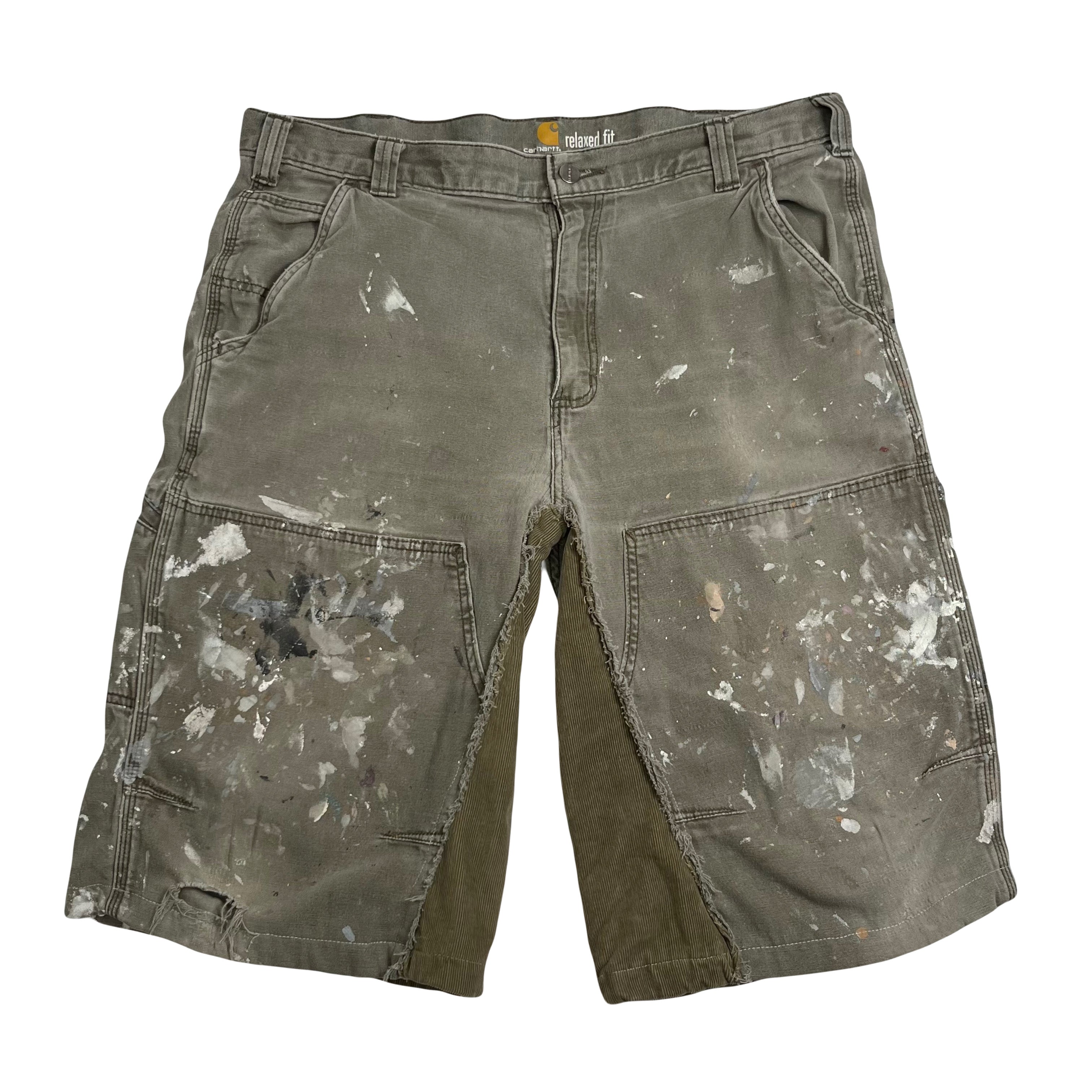Carhartt Custom Reworked Baggy Painted Shorts 38