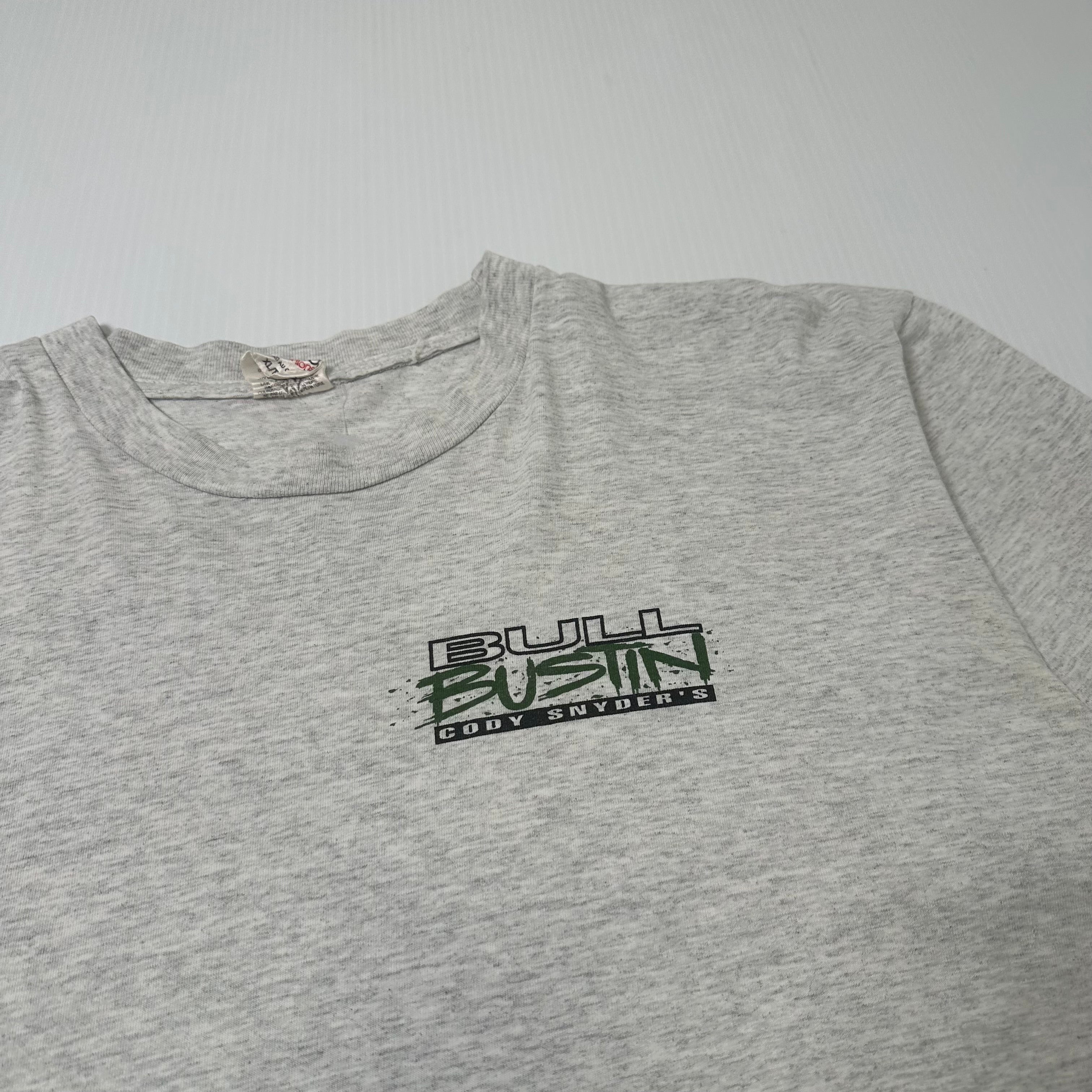 Vintage Bull Bustin Western Cowboy Graphic Tee XL
