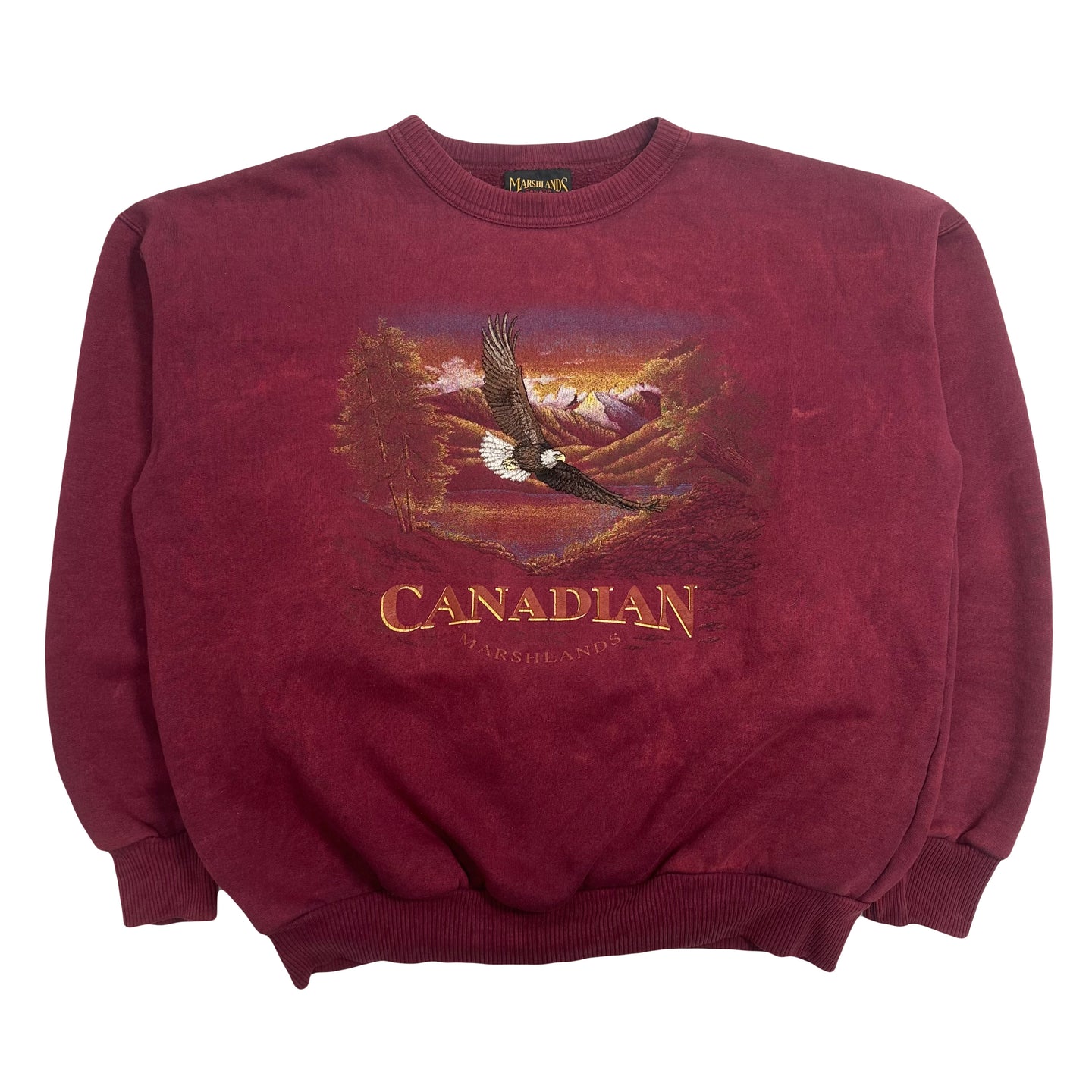 Vintage Canadian Marshlands Eagle Crewneck L