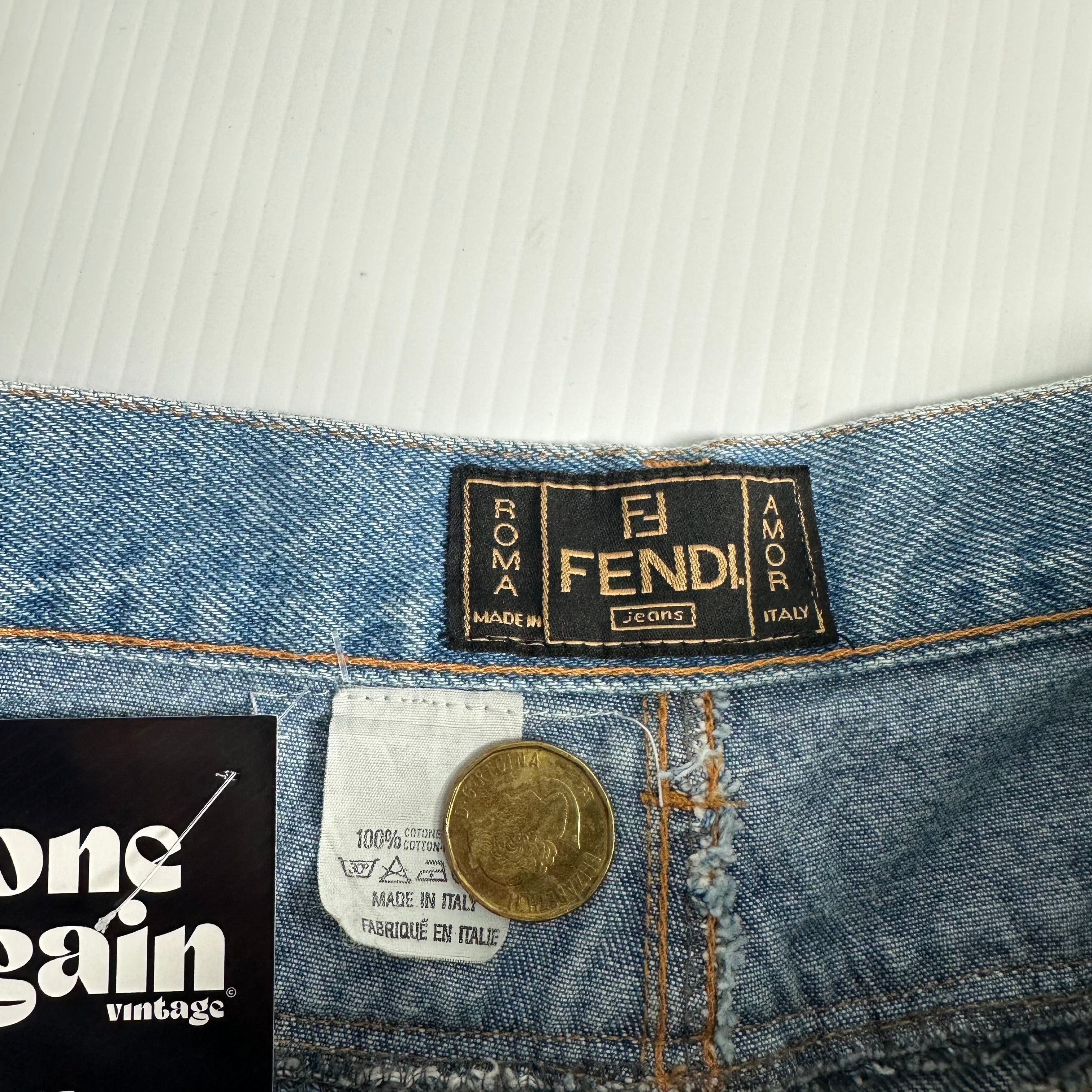 Vintage Fendi Double Waisted Denim 28