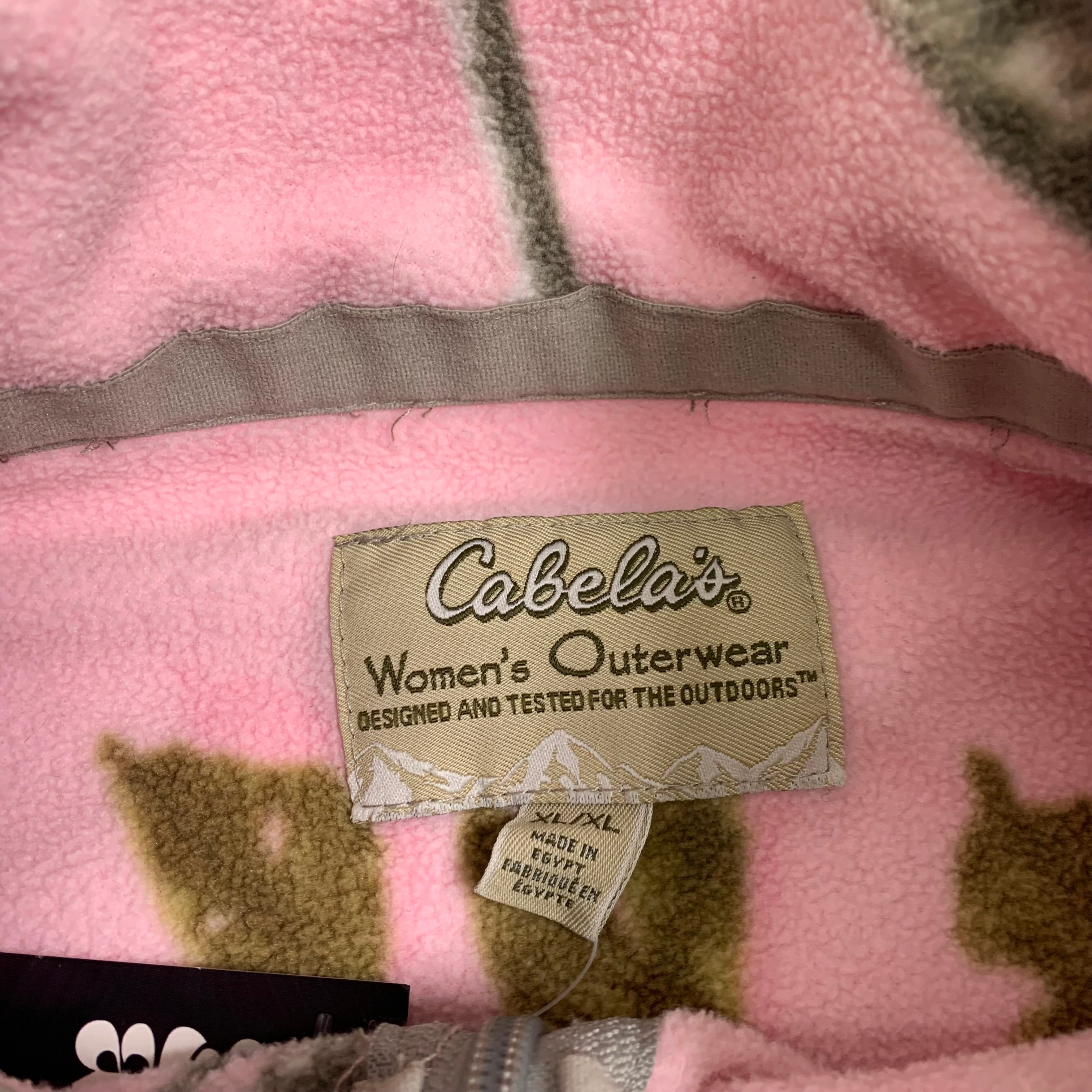 Cabela's Pink Real Tree Full Zip Fleece Women's XL