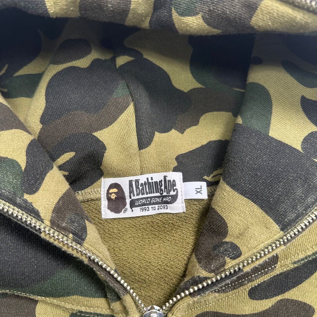 BAPE A Bathing Ape Shark Camo Zip Hoodie XL