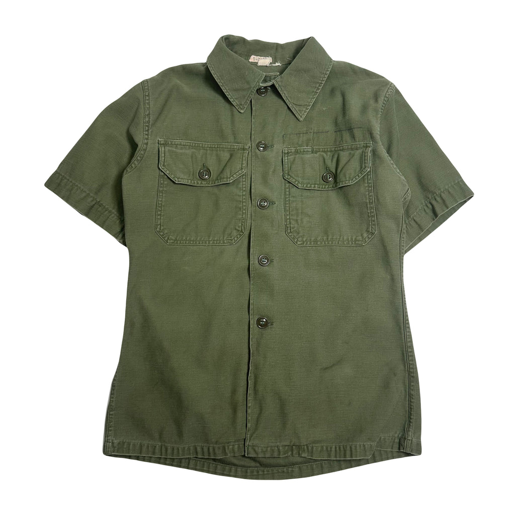 Vintage OG-107 Military Short Sleeve Button Up S