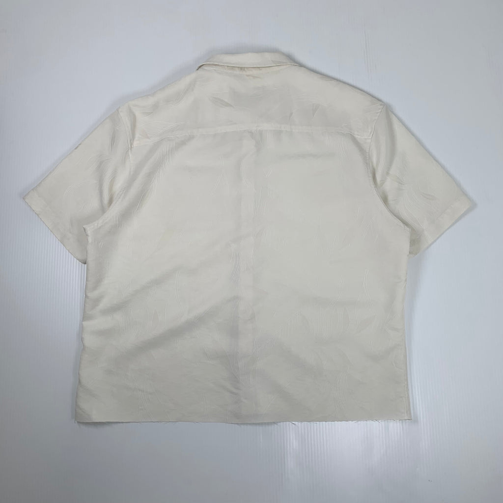 Woody's Floral Print Short Sleeve Cropped Button Up XXL