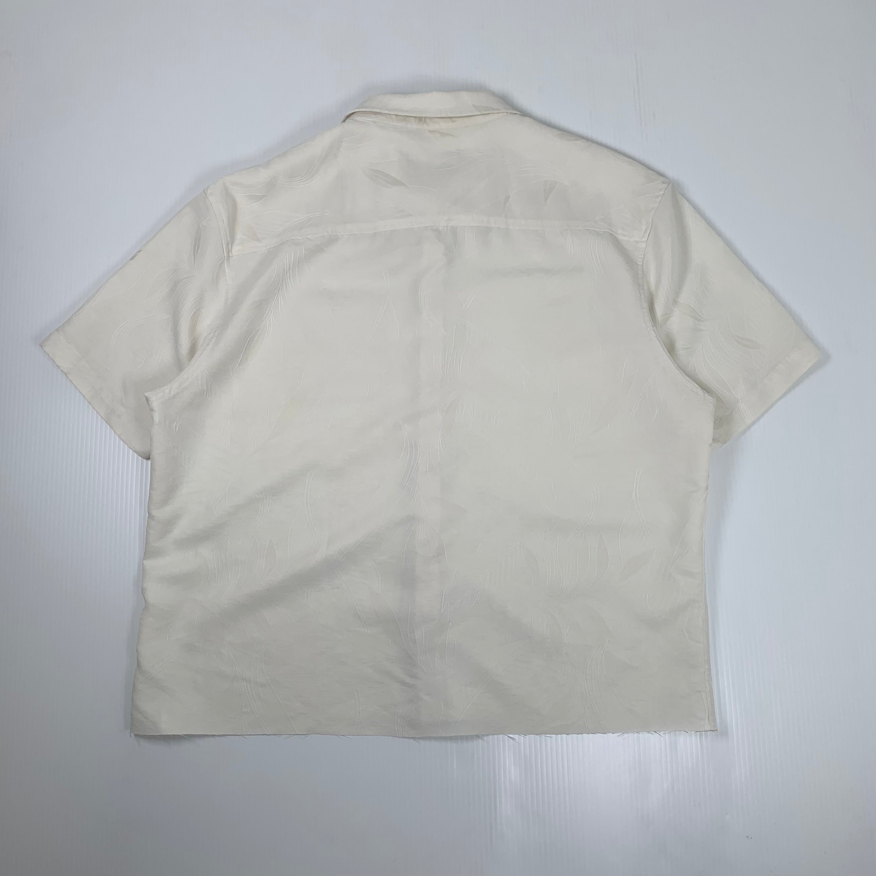 Woody's Floral Print Short Sleeve Cropped Button Up XXL