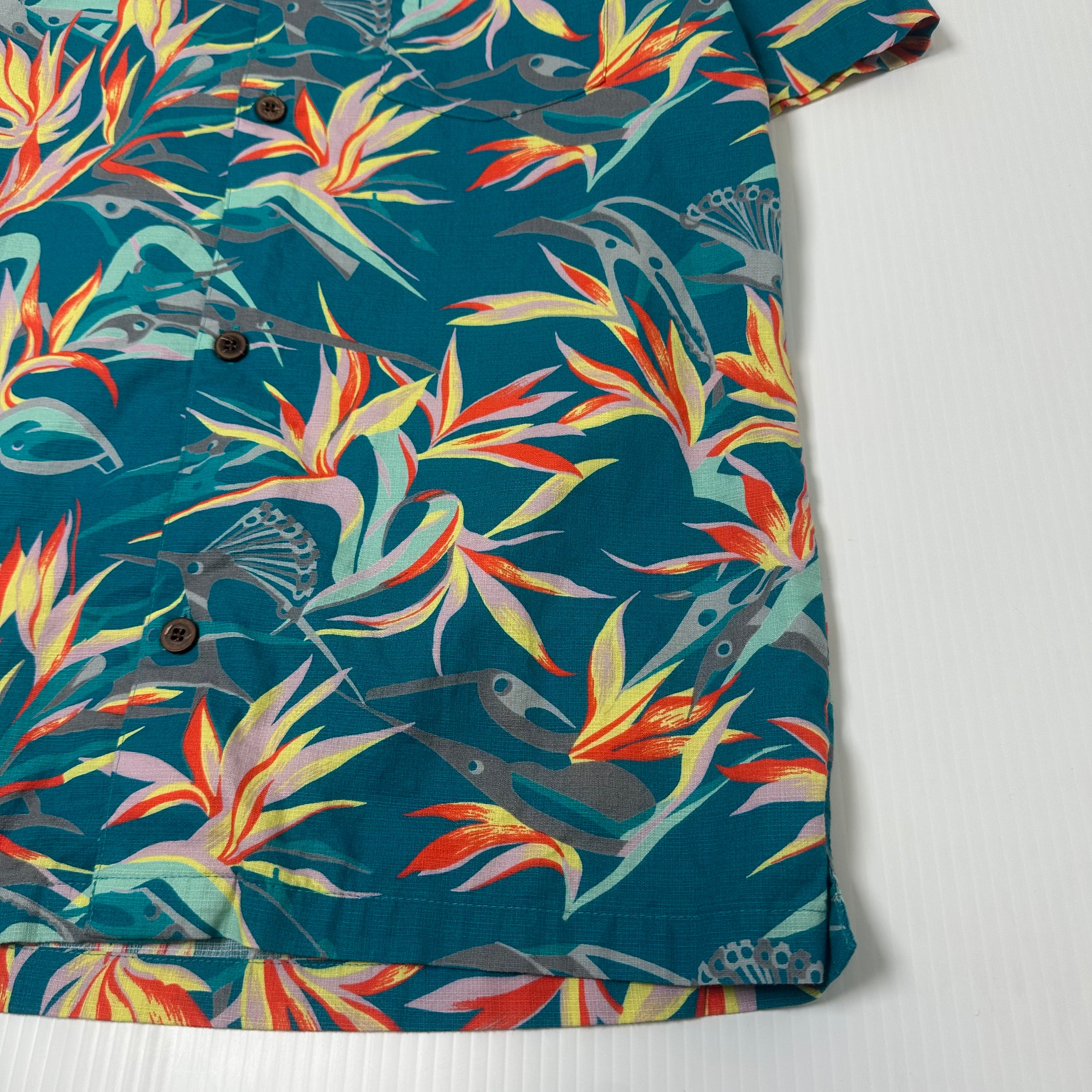 Patagonia Pataloha Floral Short Sleeve Button Up Shirt S