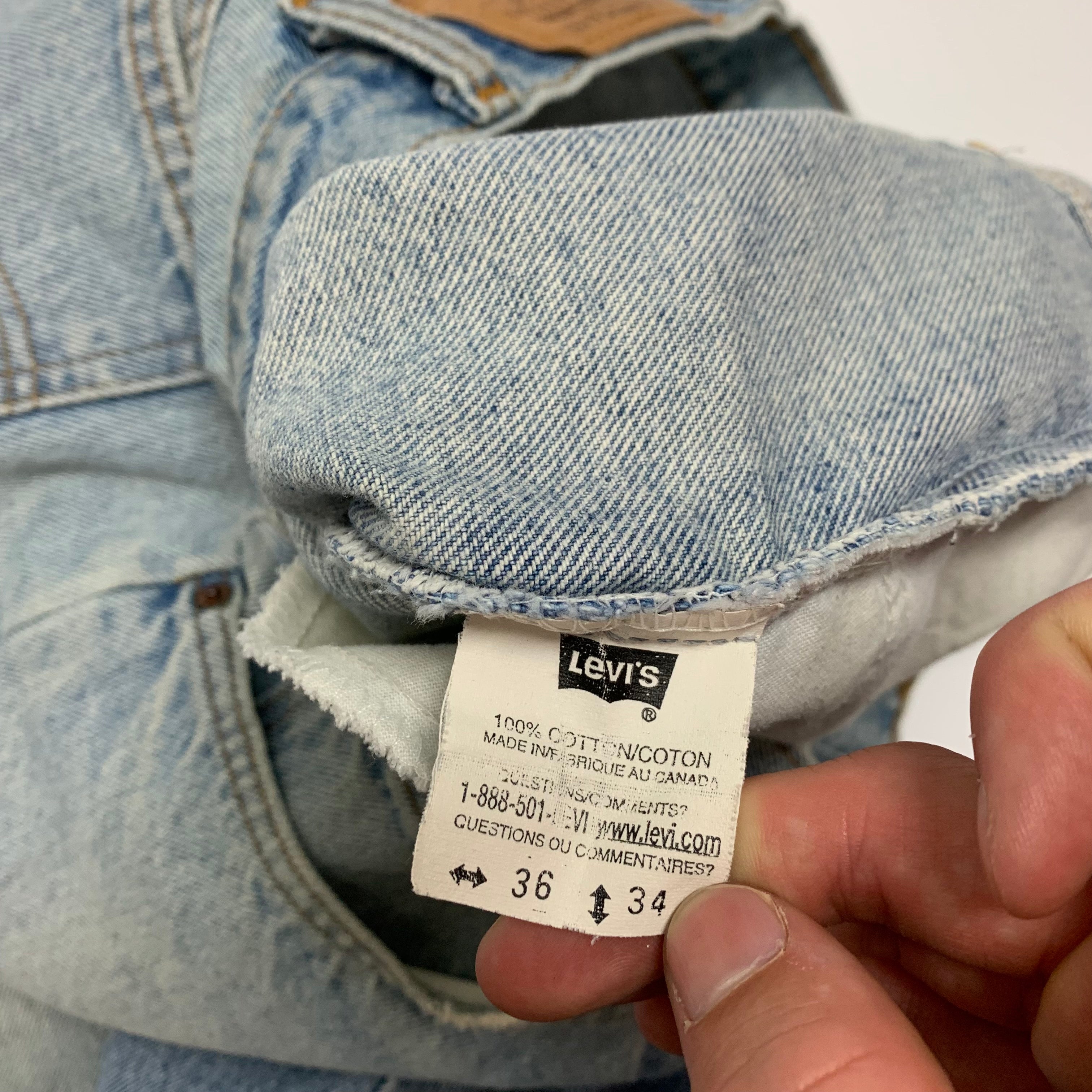 Vintage Light Wash Levi’s Orange Tab 34x34