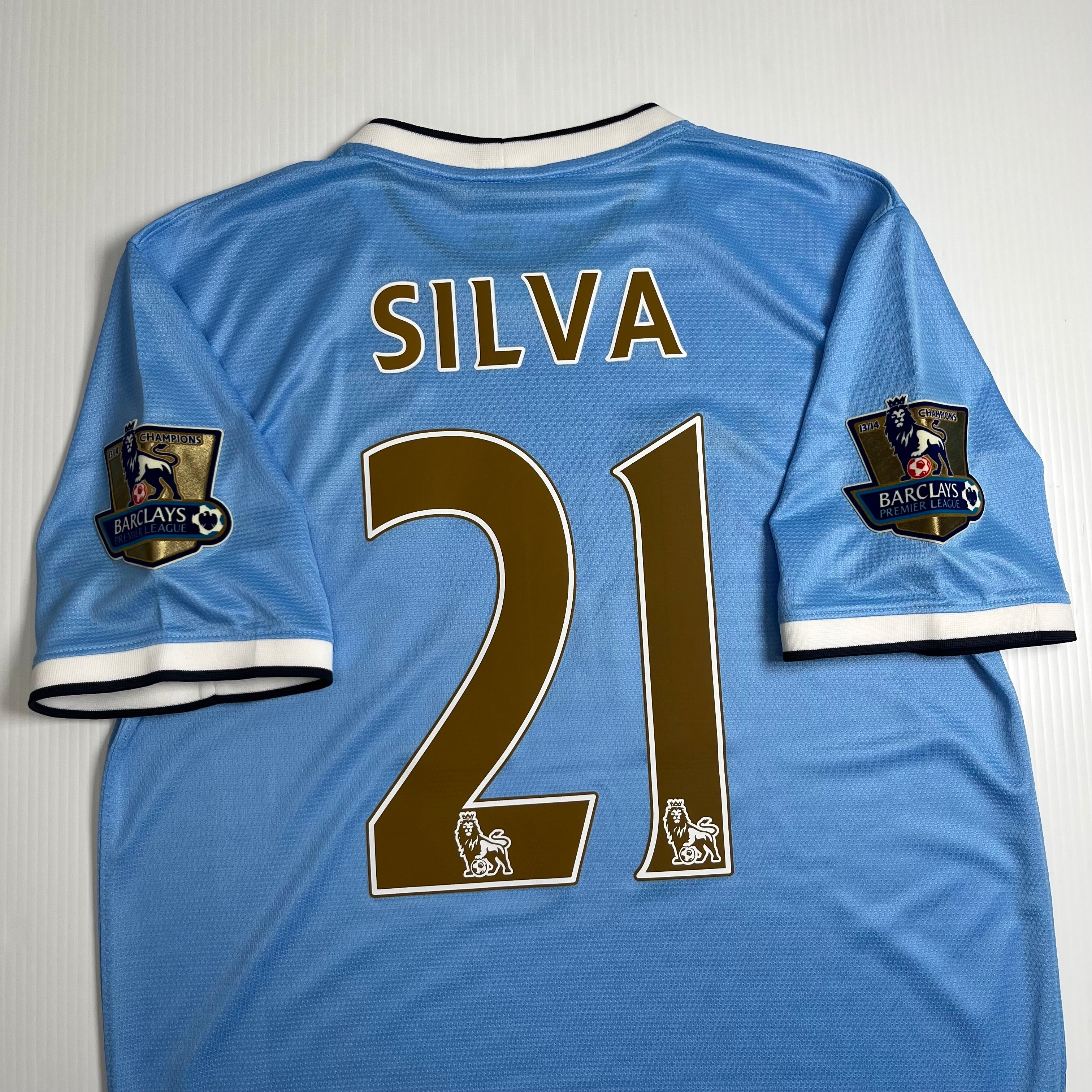 2013-14 Nike Manchester City Silva Home Kit M
