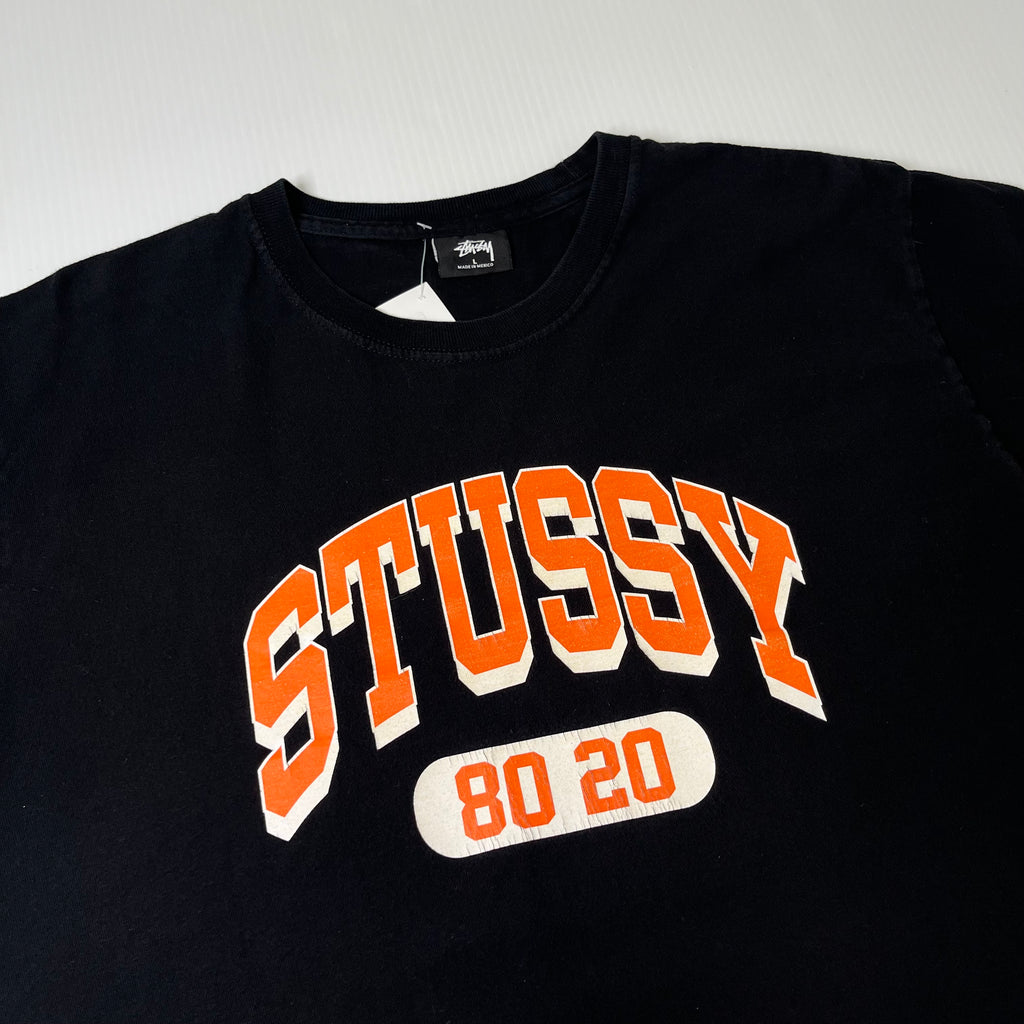 Stussy 80 20 Collegiate Text Tee L