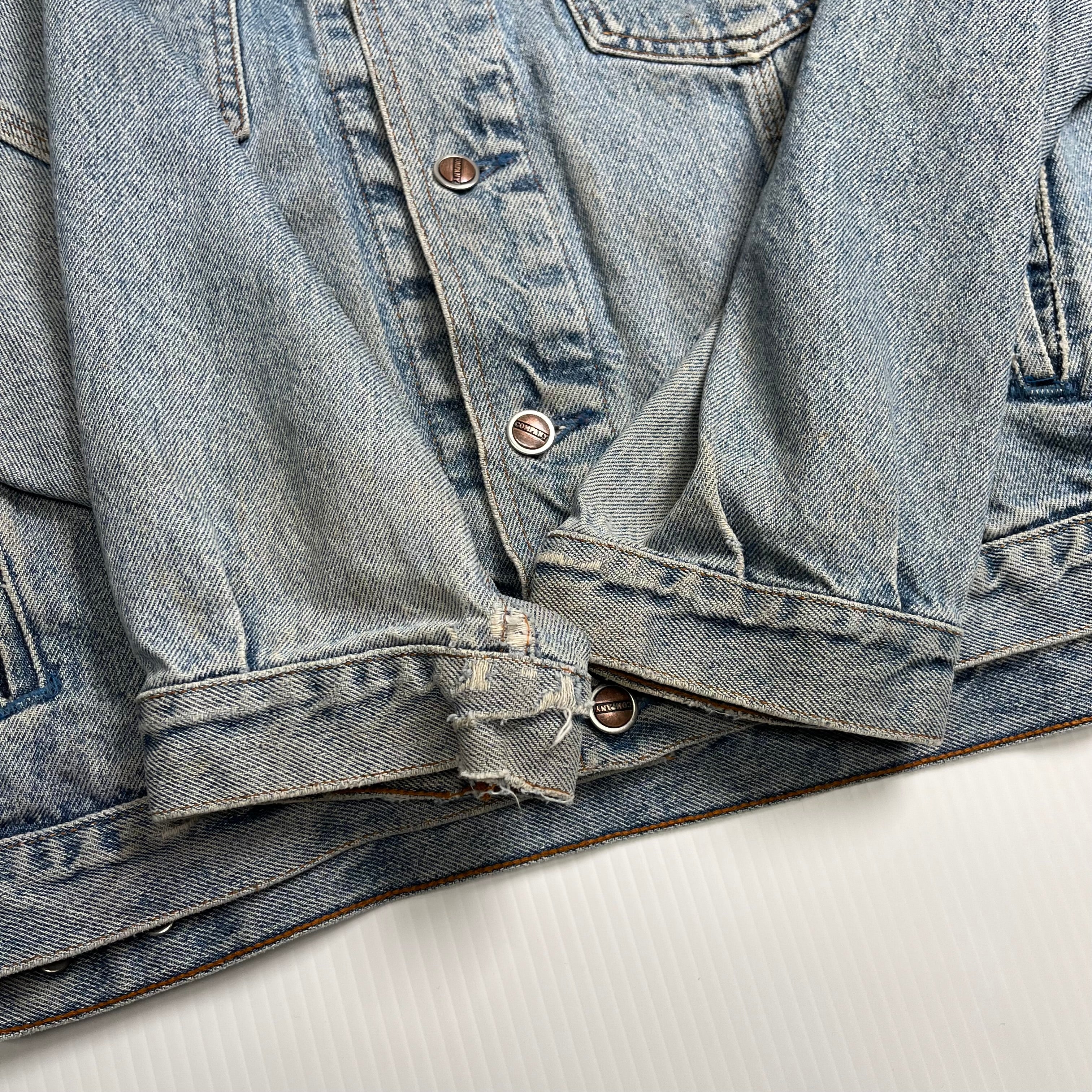 Vintage GWG Faded Light Wash Denim Jacket L