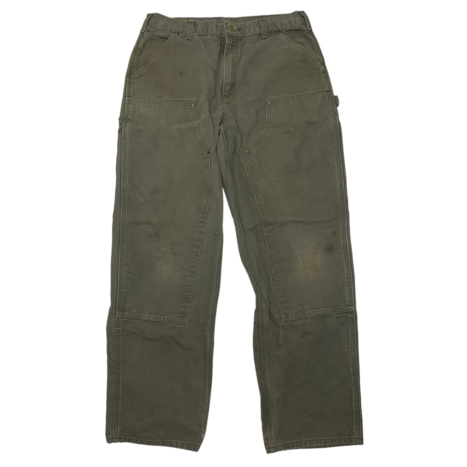 Carhartt Olive Double Knee Denim 34x32 0518