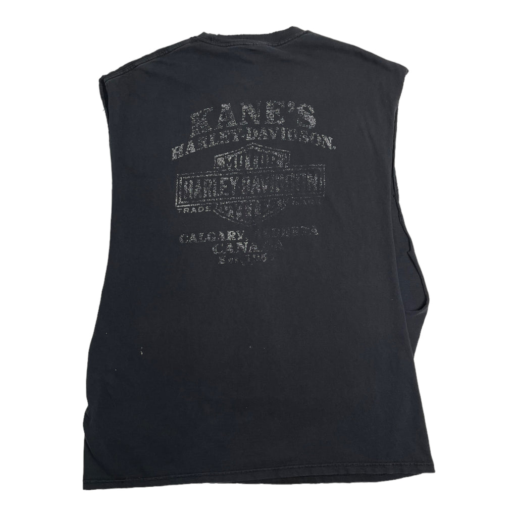 Vintage Harley Davidson Smoke Em Cut Off Tee L