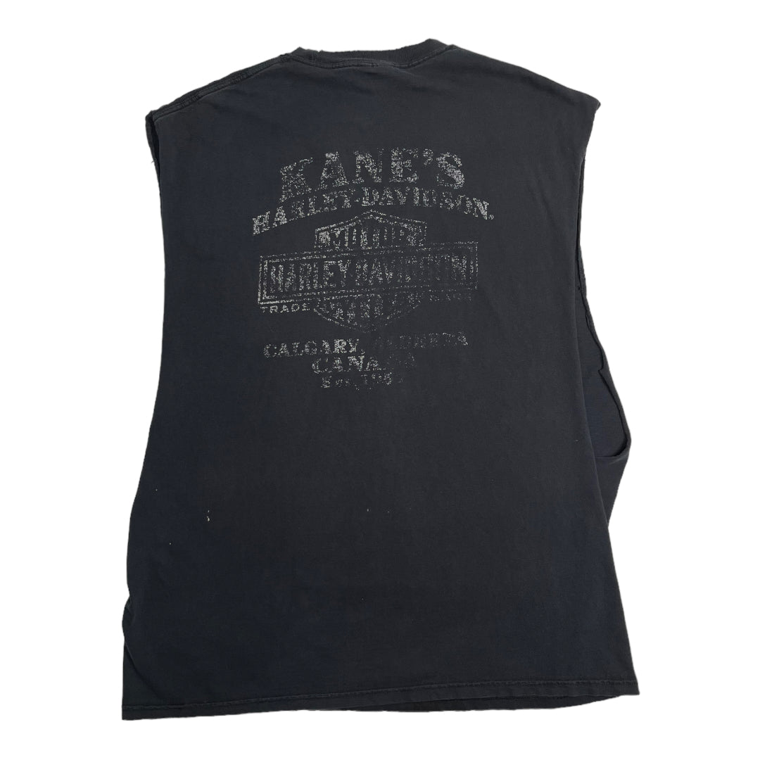 Vintage Harley Davidson Smoke Em Cut Off Tee L