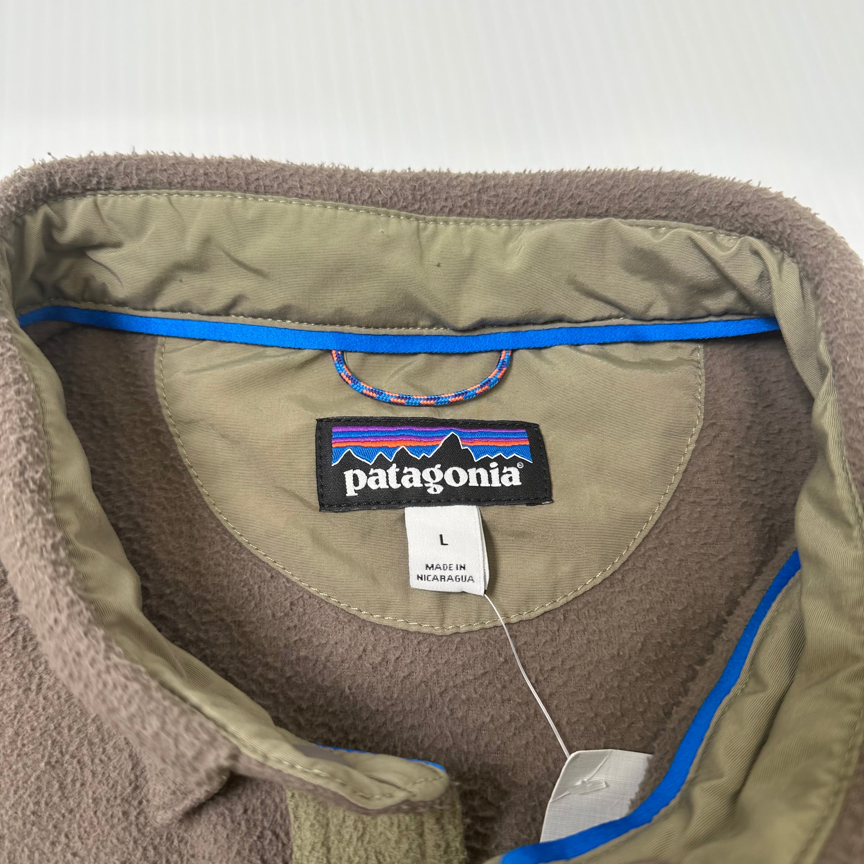 Patagonia Two Tone Button Fleece Overshirt L