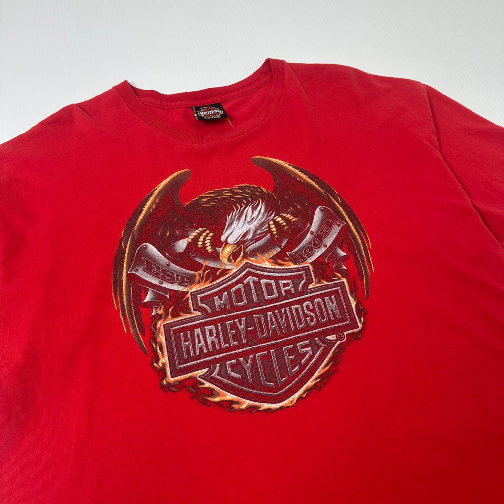 Harley Davidson Eagle Flame Montana Graphic Tee XL