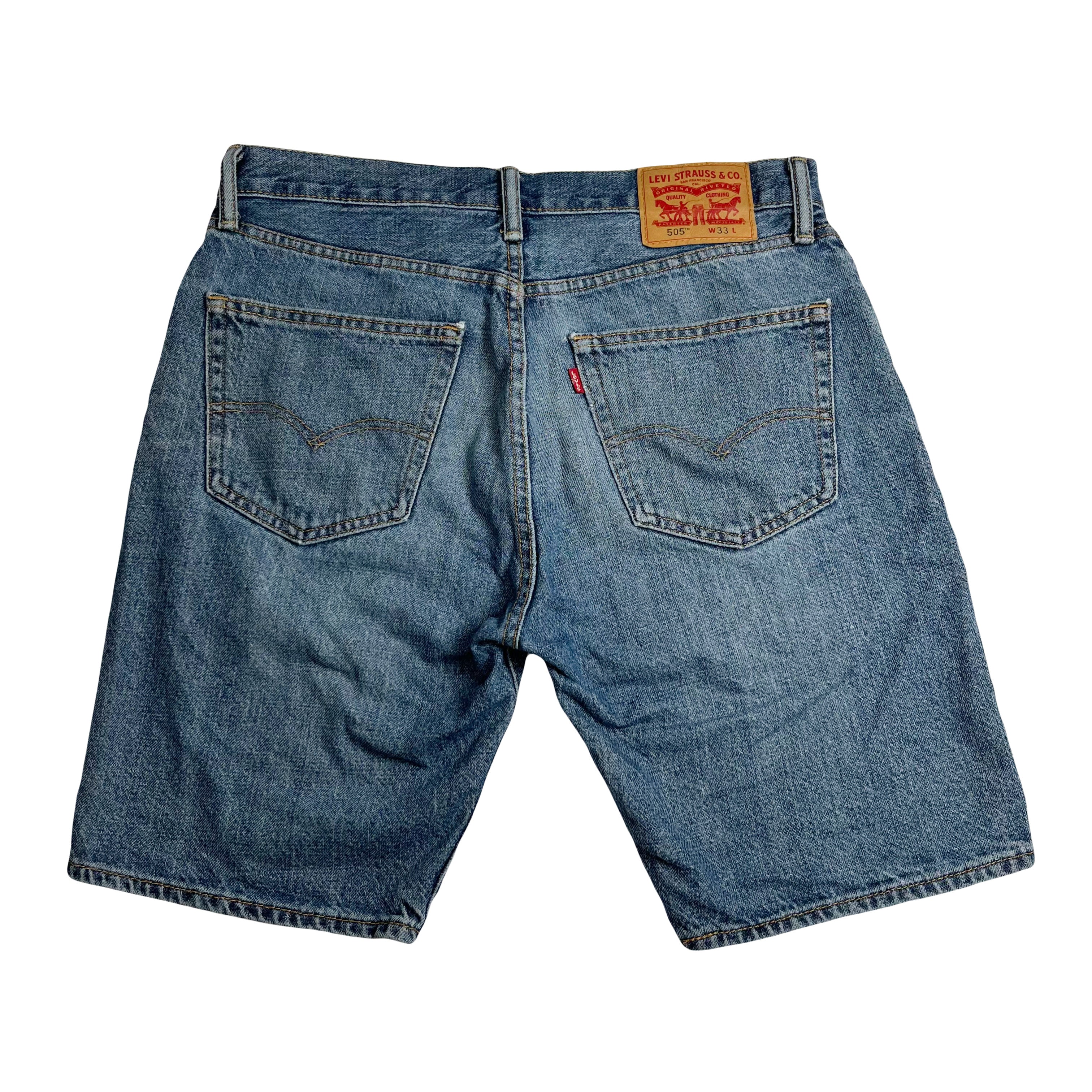 Levi's 505 Medium Wash Denim Shorts 33