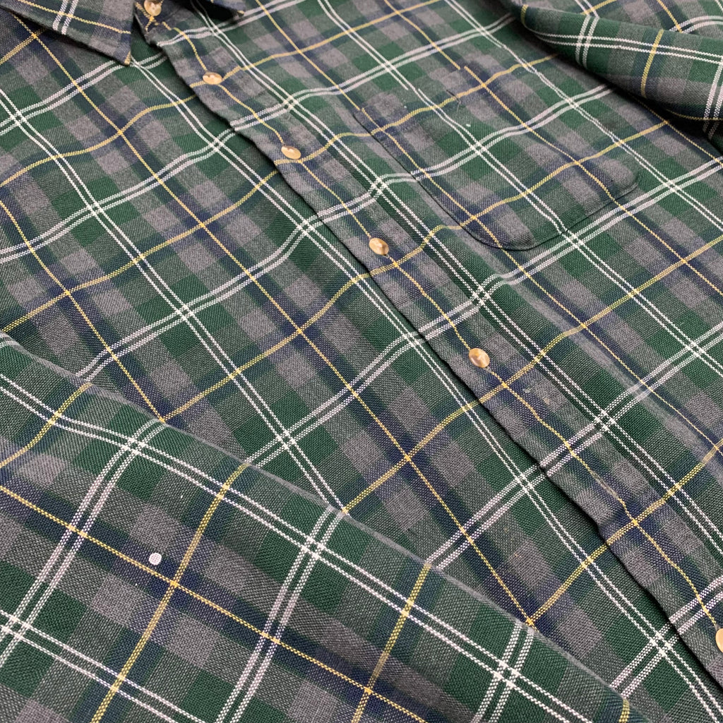 90s Marks Work Warehouse Plaid Button-Up L