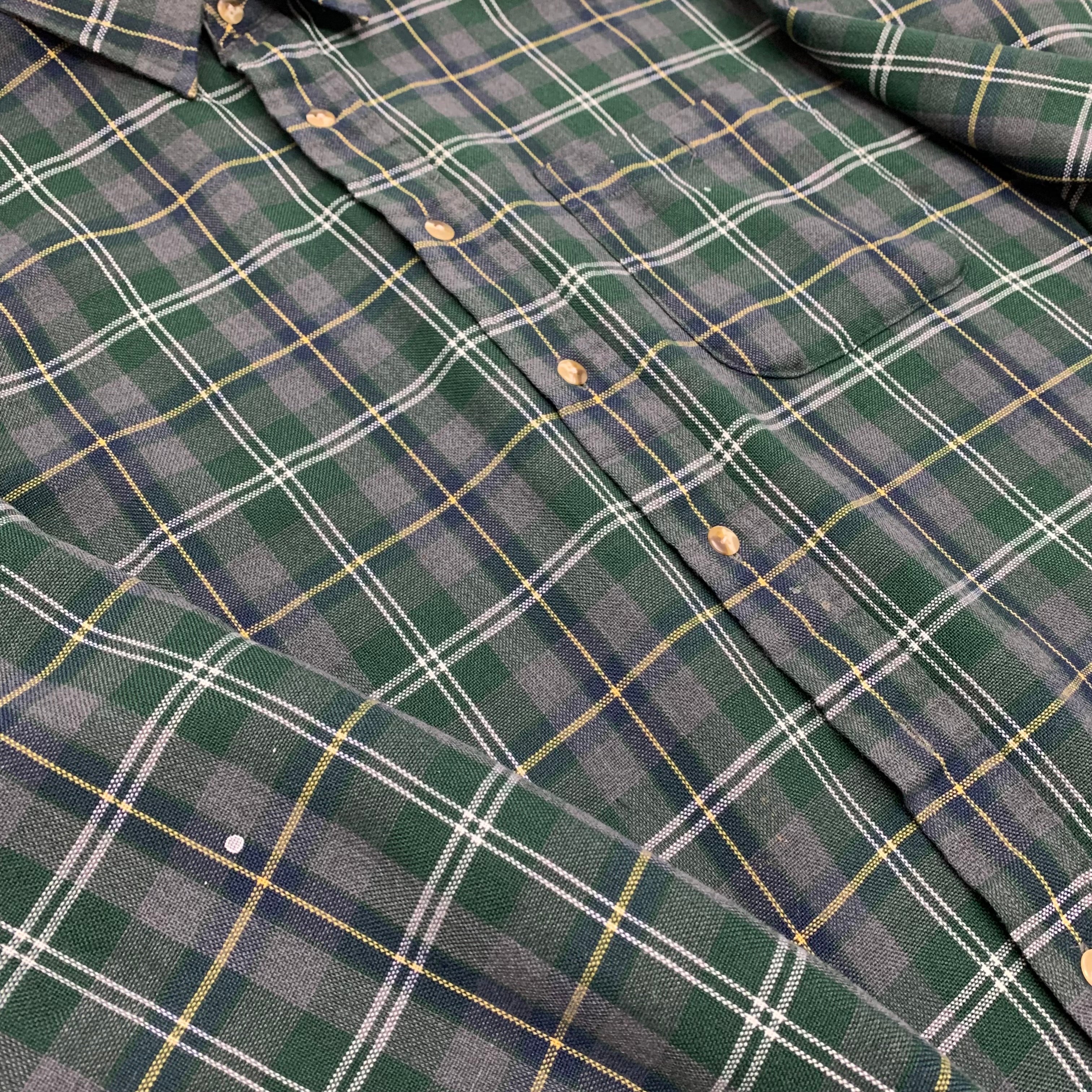 90s Marks Work Warehouse Plaid Button-Up L