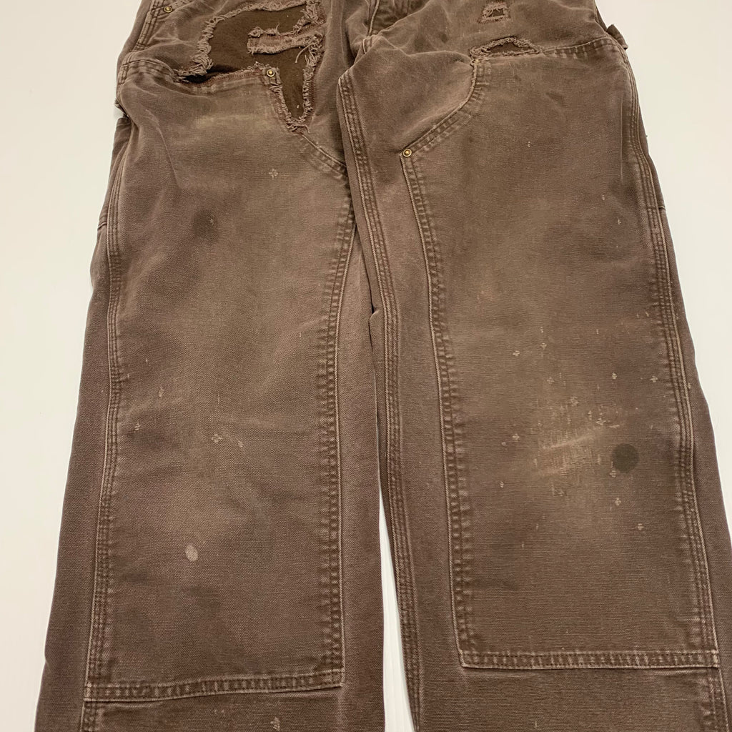 Brown Carhartt Repaired Double Knee Denim 32