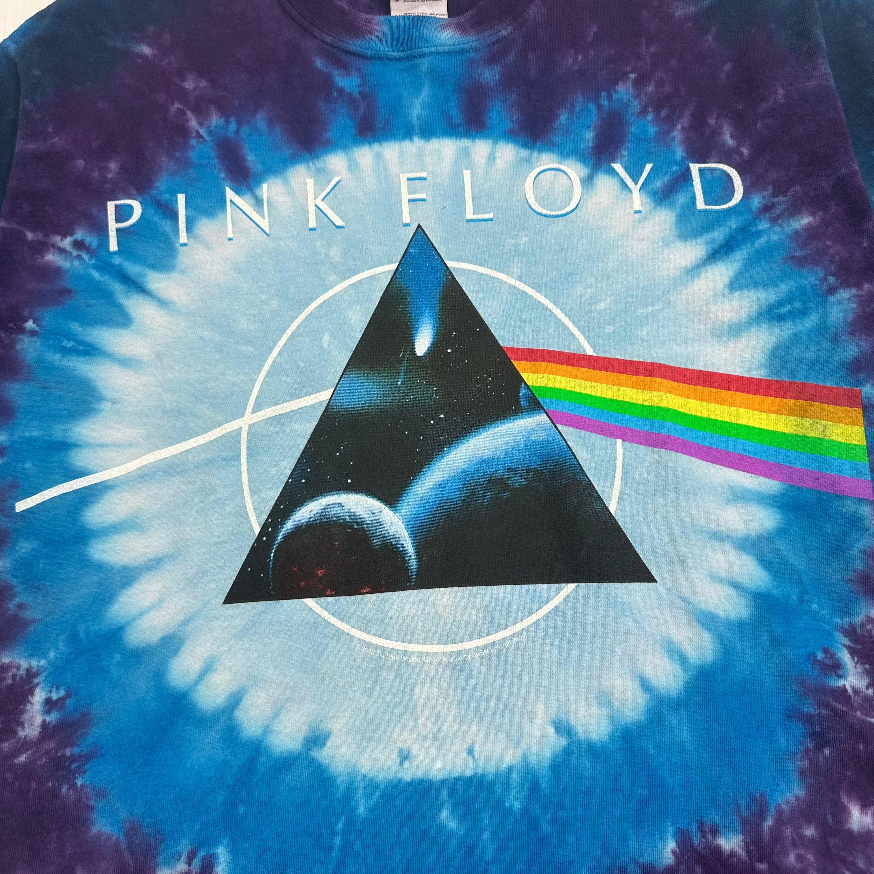 2000s Pink Floyd Dark Side of The Moon Tie Dye Tee M
