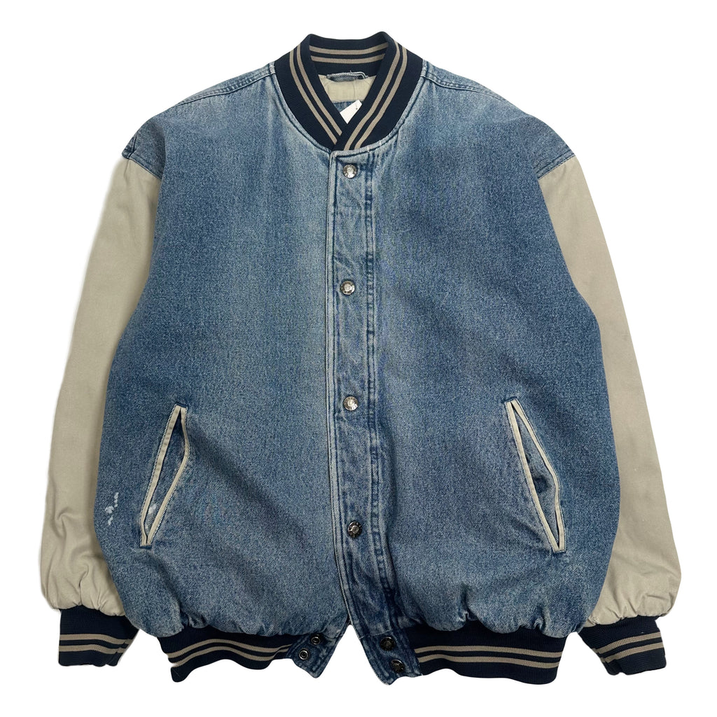 Vintage North Bay Denim Varsity Jacket L