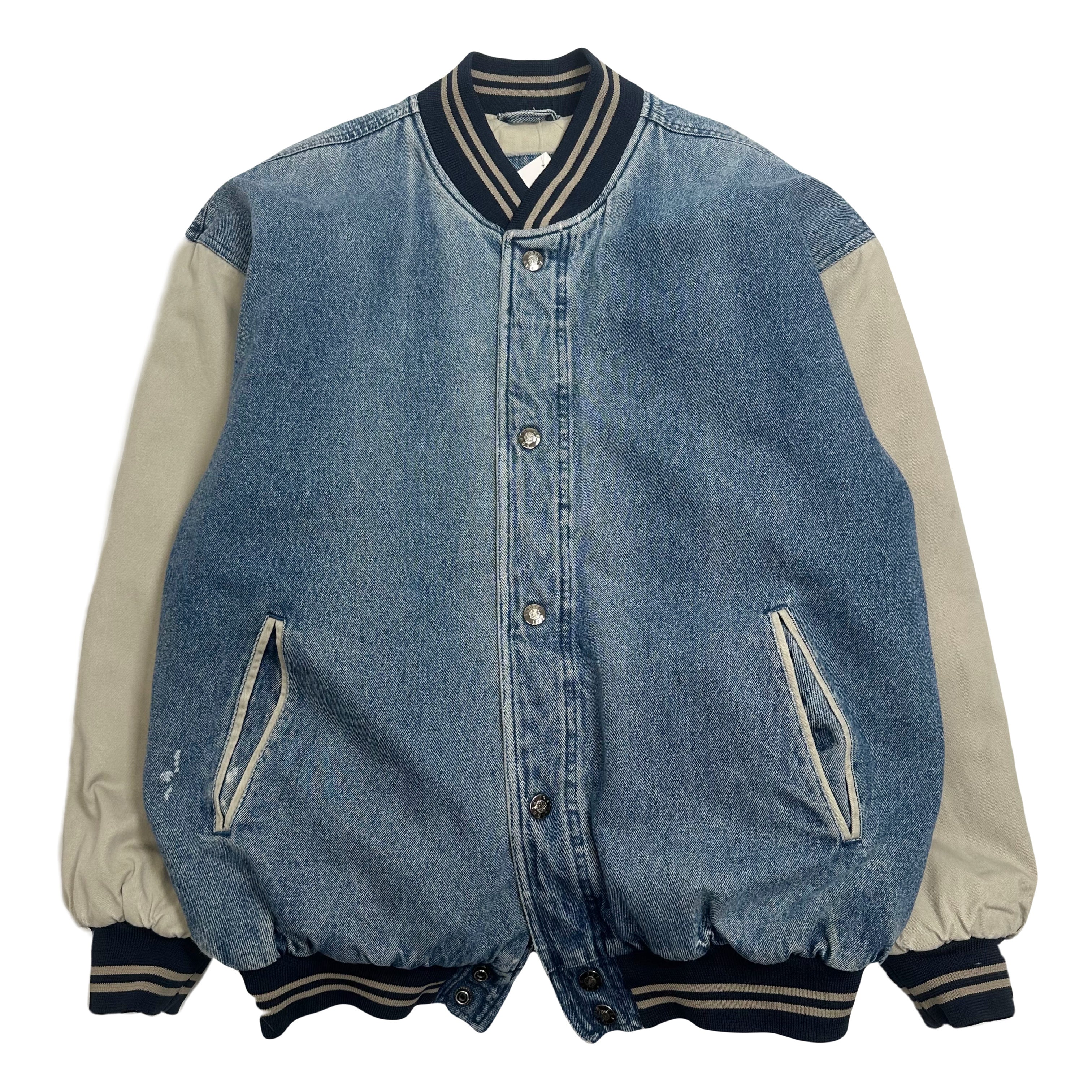 Vintage North Bay Denim Varsity Jacket L