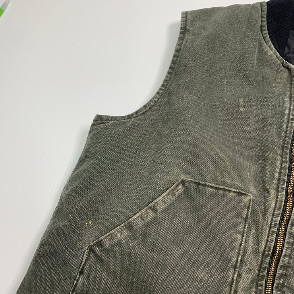 Carhartt Faded Green Denim Vest XL