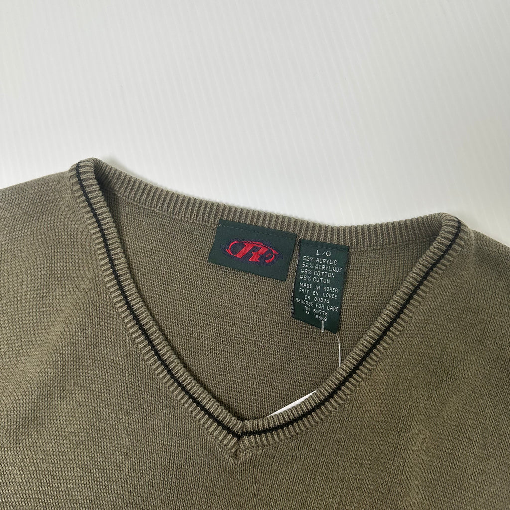 Y2K R2 Stripe Sweater Vest L