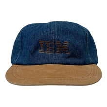 Load image into Gallery viewer, Vintage IBM Technology Denim Strapback Hat
