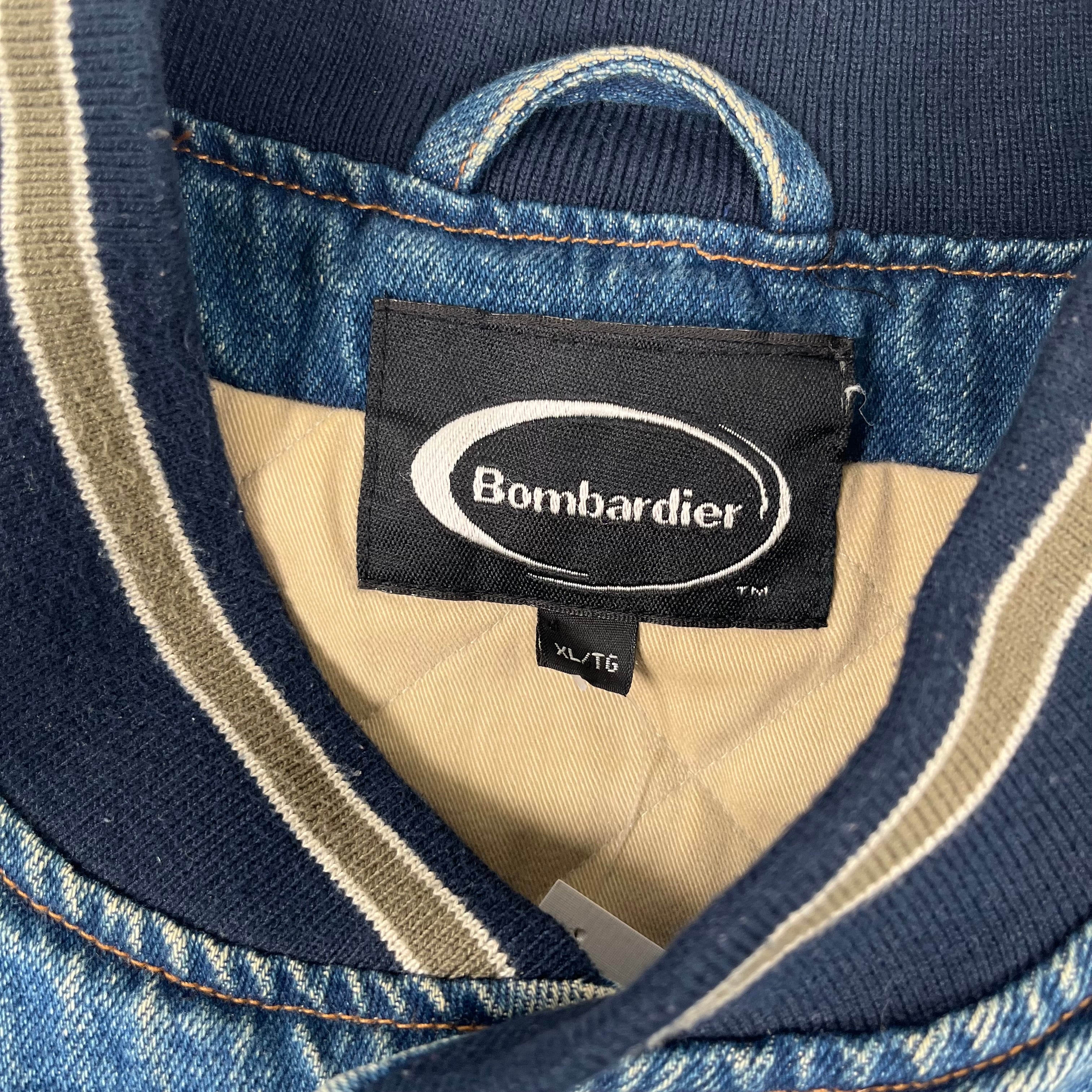 Vintage Denim Bomber Jacket XL