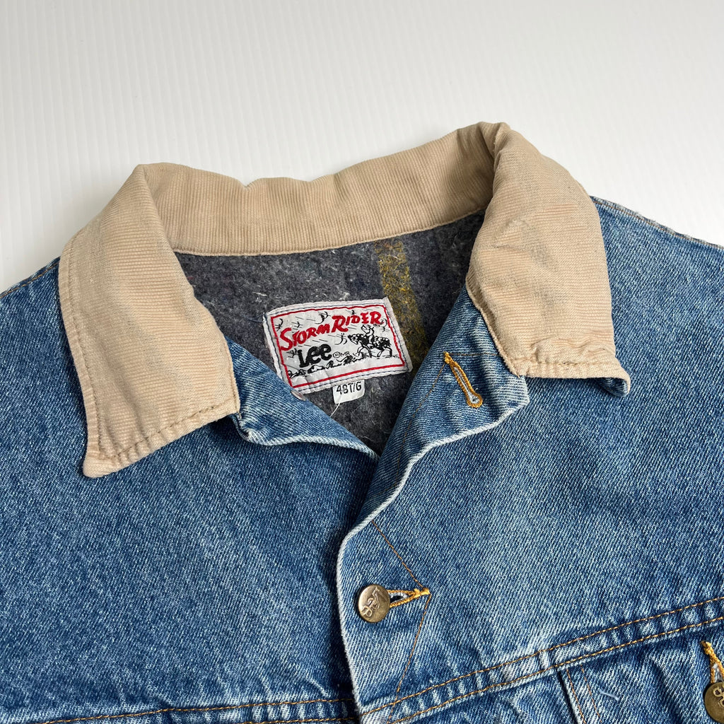 Vintage Lee Stormrider Blanket Lined Denim Jacket XL