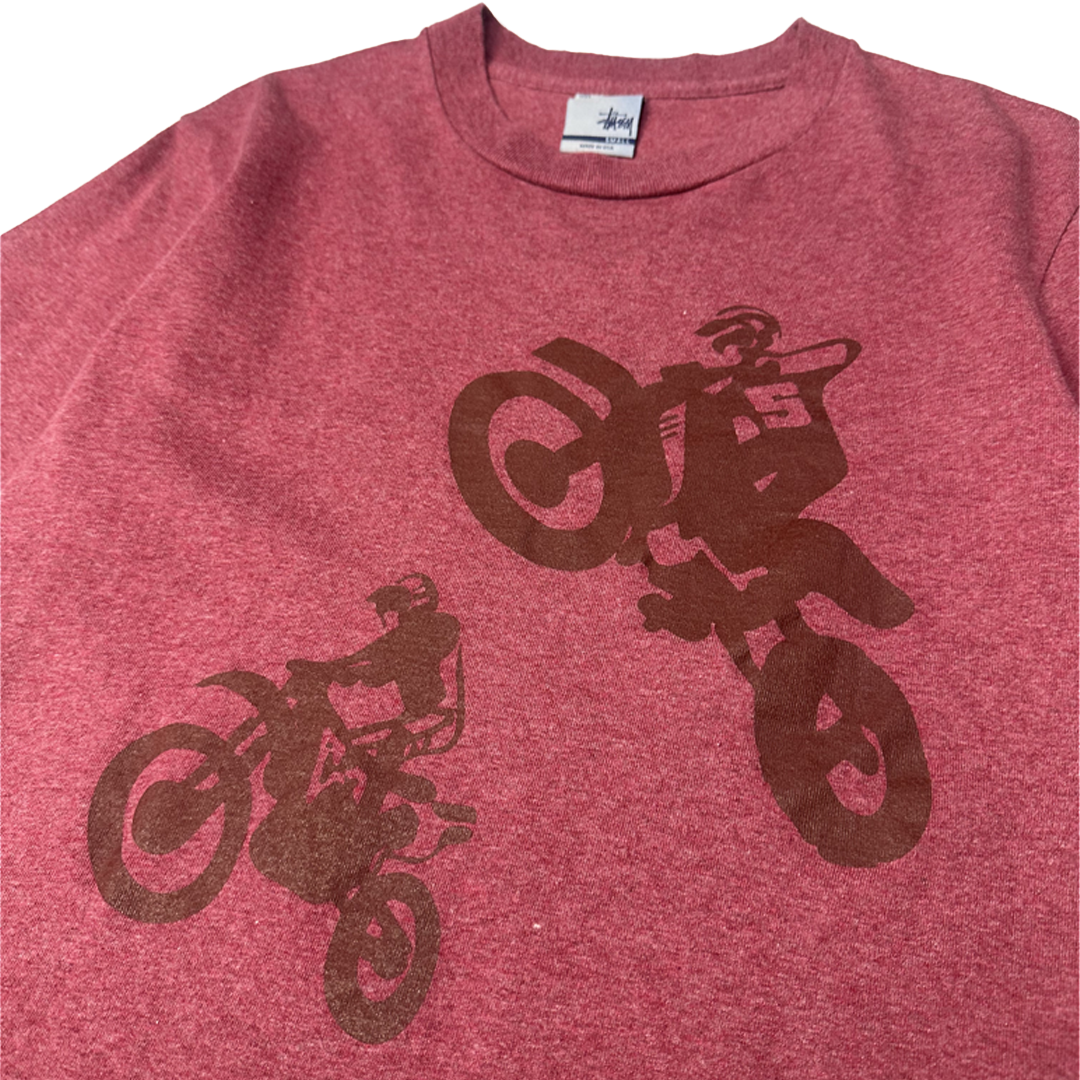 Vintage Stüssy Motorbike Graphic Tee S