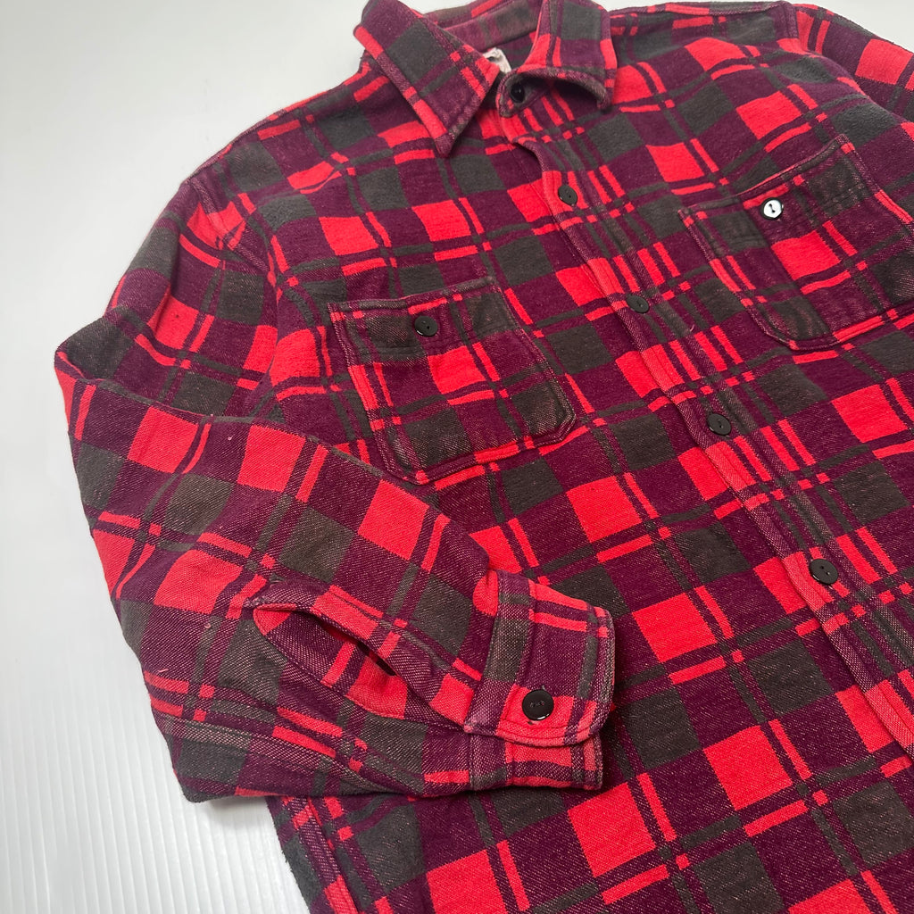 Vintage Champion Mackinaw Plaid Flannel Shirt L